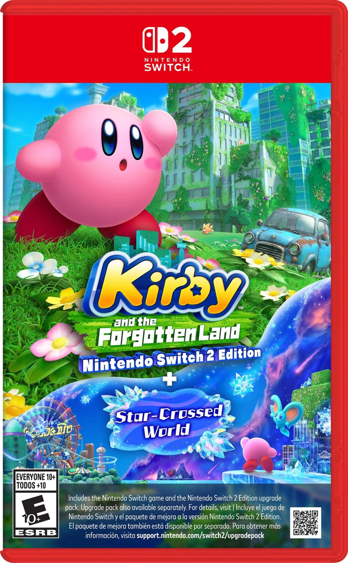 Kirby e la Terra Dimenticata Edizione Nintendo Switch 2 con Kirby in una città desolata.
