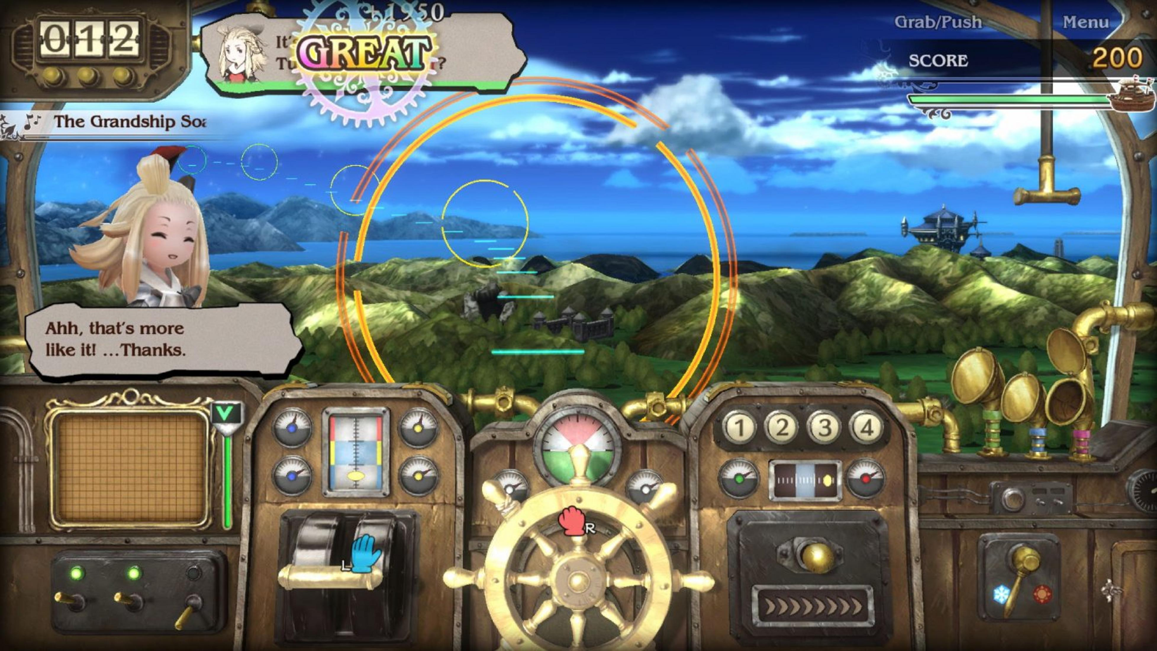 Vista di gioco con elementi steampunk, avatar del personaggio e display HUD.