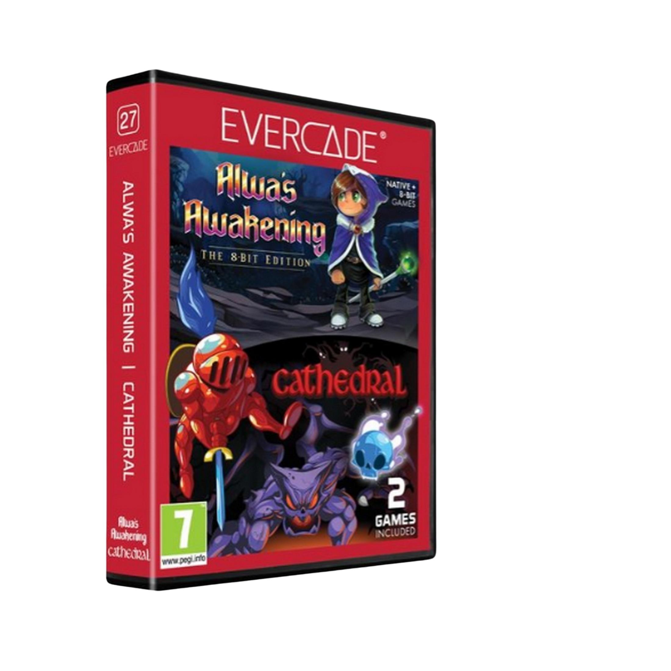 Gioco Evercade "Alwa's Awakening": Cavaliere rosso, mostri, mago. 2 giochi inclusi.