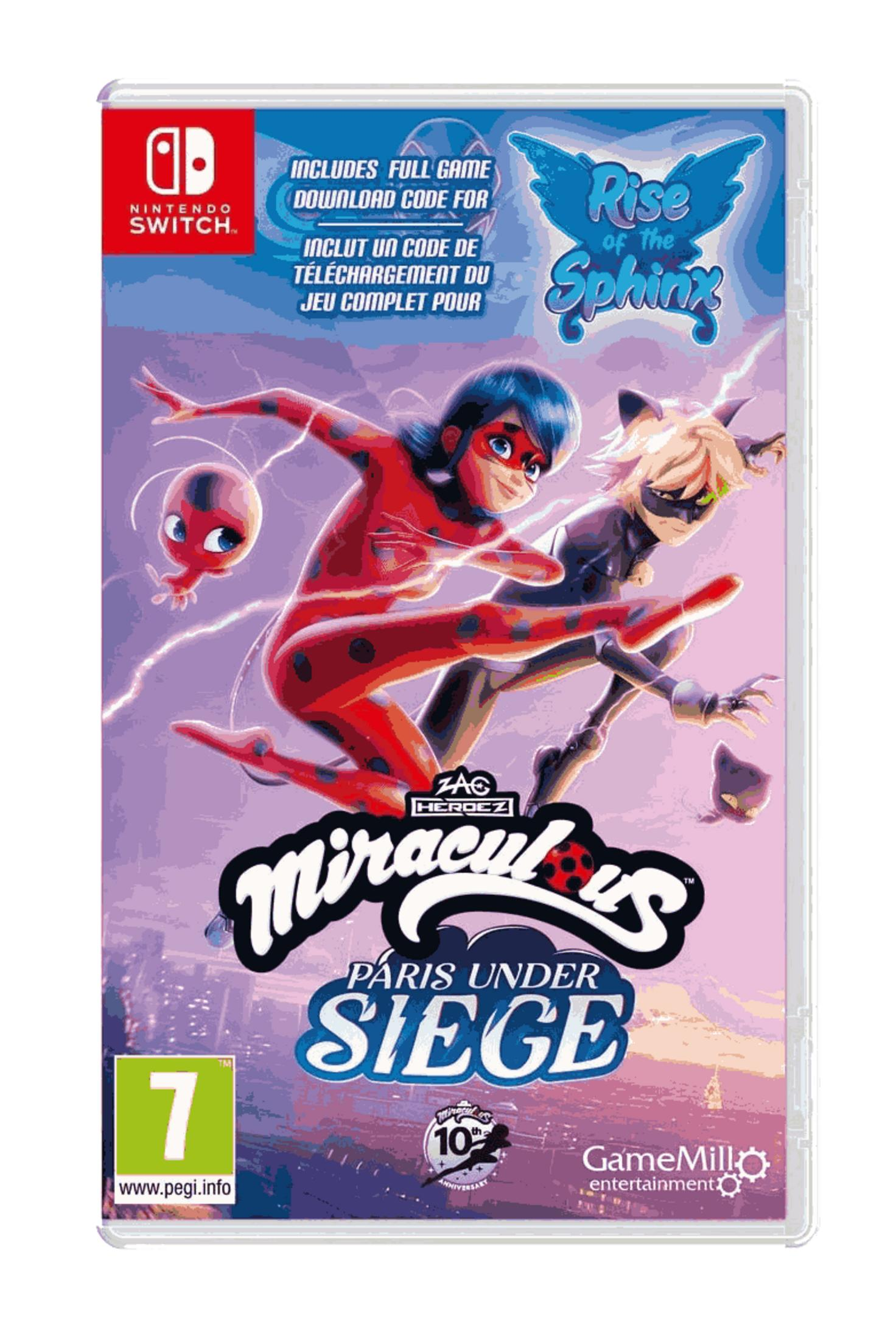 Copertina gioco Nintendo Switch: Ladybug & Chat Noir a Parigi. Codice incluso.