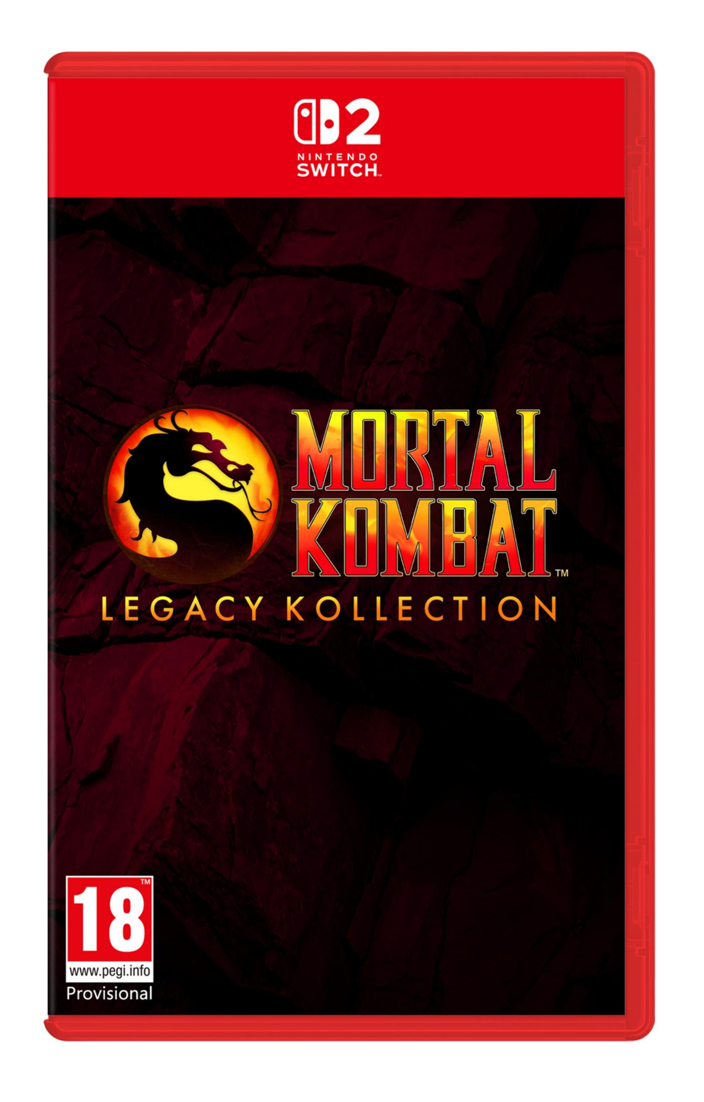 Custodia Mortal Kombat Legacy Kollection Nintendo Switch con rating 18+.