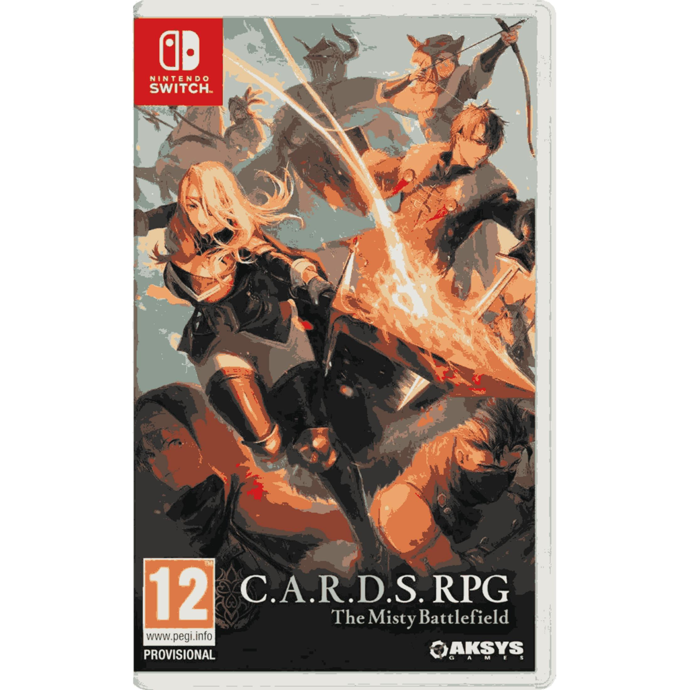 Copertina gioco Nintendo Switch: C.A.R.D.S. RPG, The Misty Battlefield. Guerrieri in battaglia.