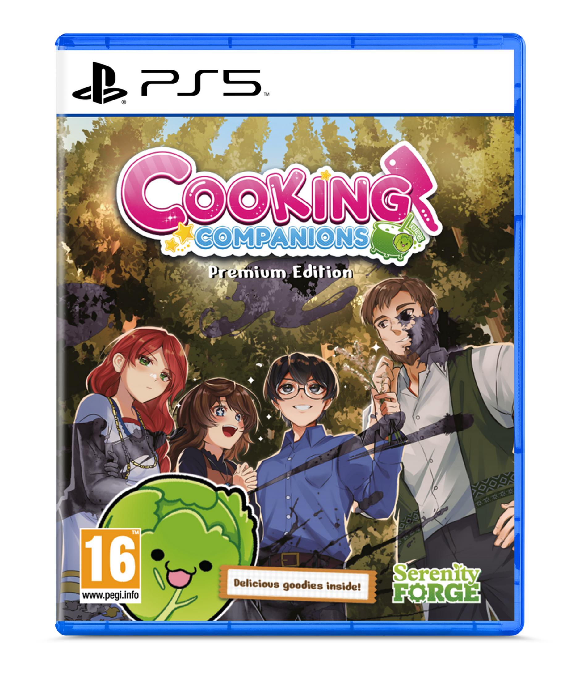 Copertina gioco PS5: Cooking Companions con personaggi e foresta.