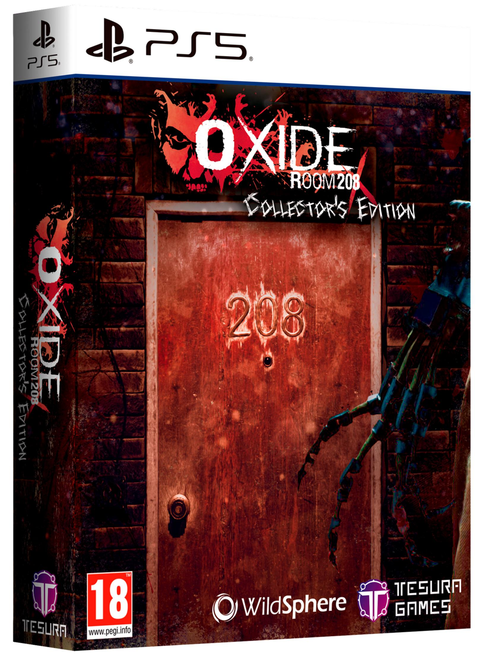 Caja de juego PS5 'Oxide Room 208 Collector's Edition' muestra una puerta.