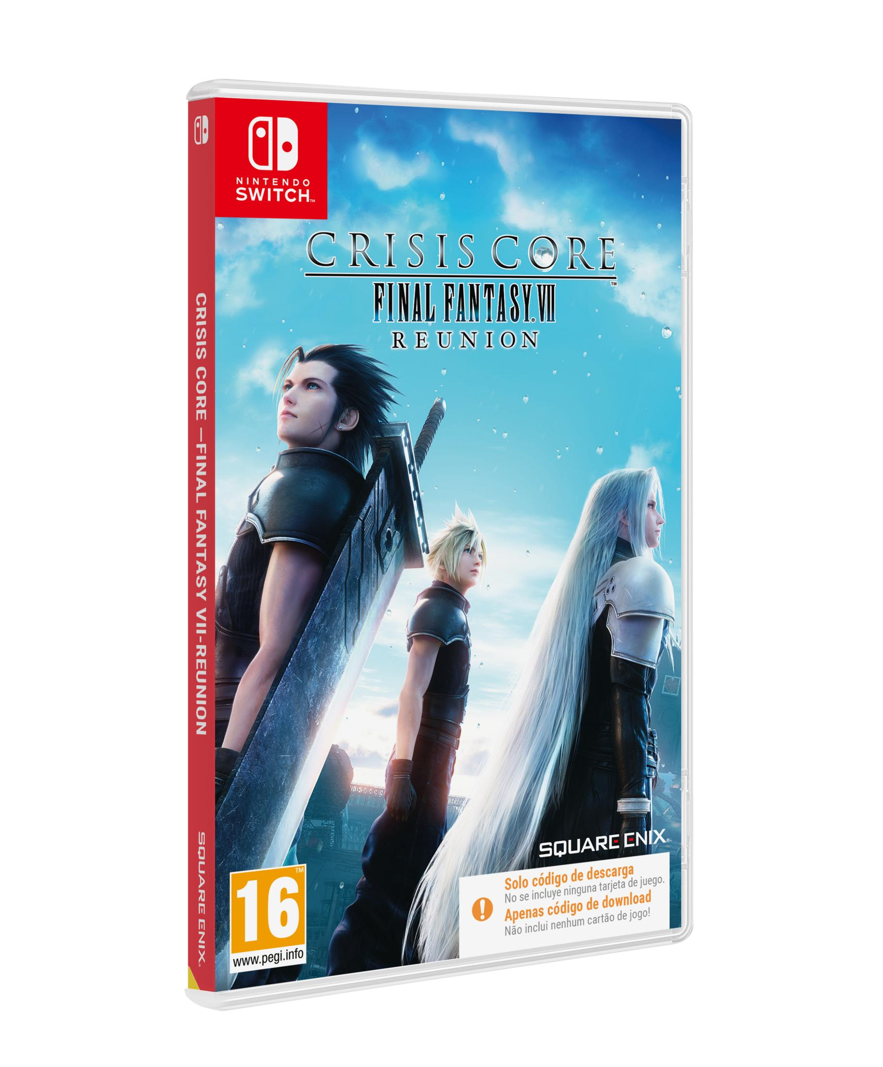 Funda de Nintendo Switch para Crisis Core: Final Fantasy VII Reunion con tres personajes.