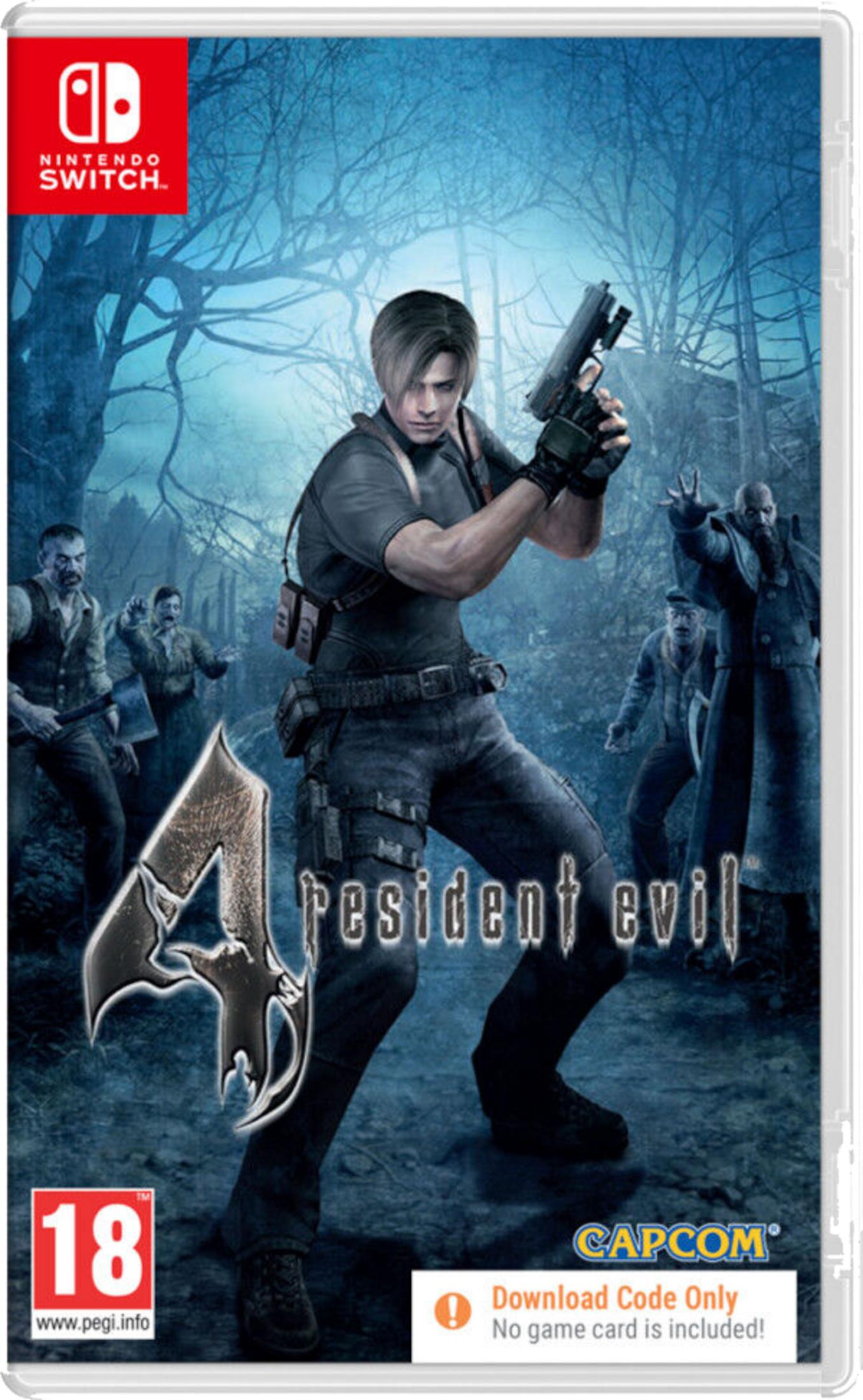 Leon S. Kennedy tiene una pistola in una scena cupa con nemici sullo sfondo.