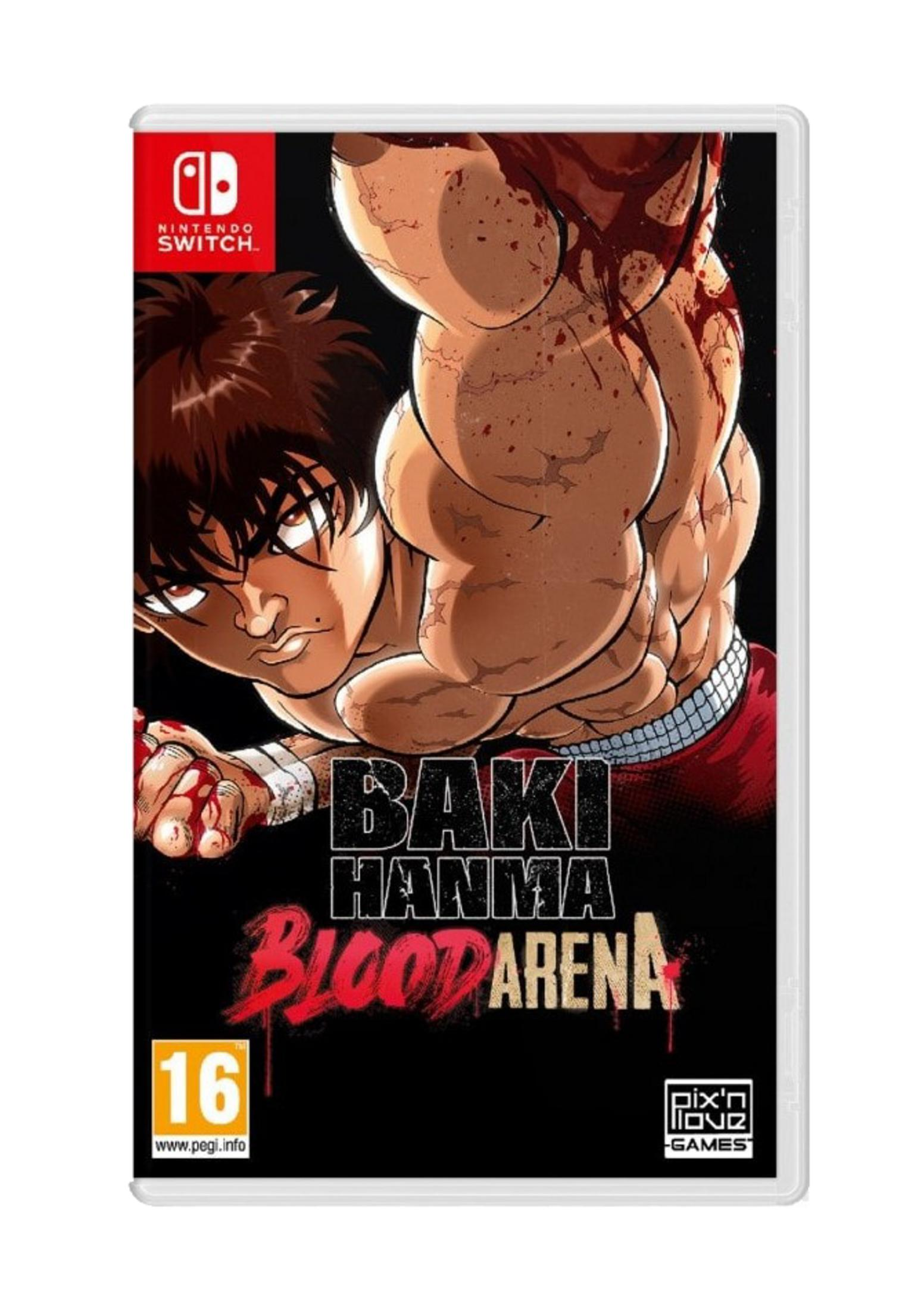 Un uomo con un braccio insanguinato sulla copertina di un gioco per Nintendo Switch.