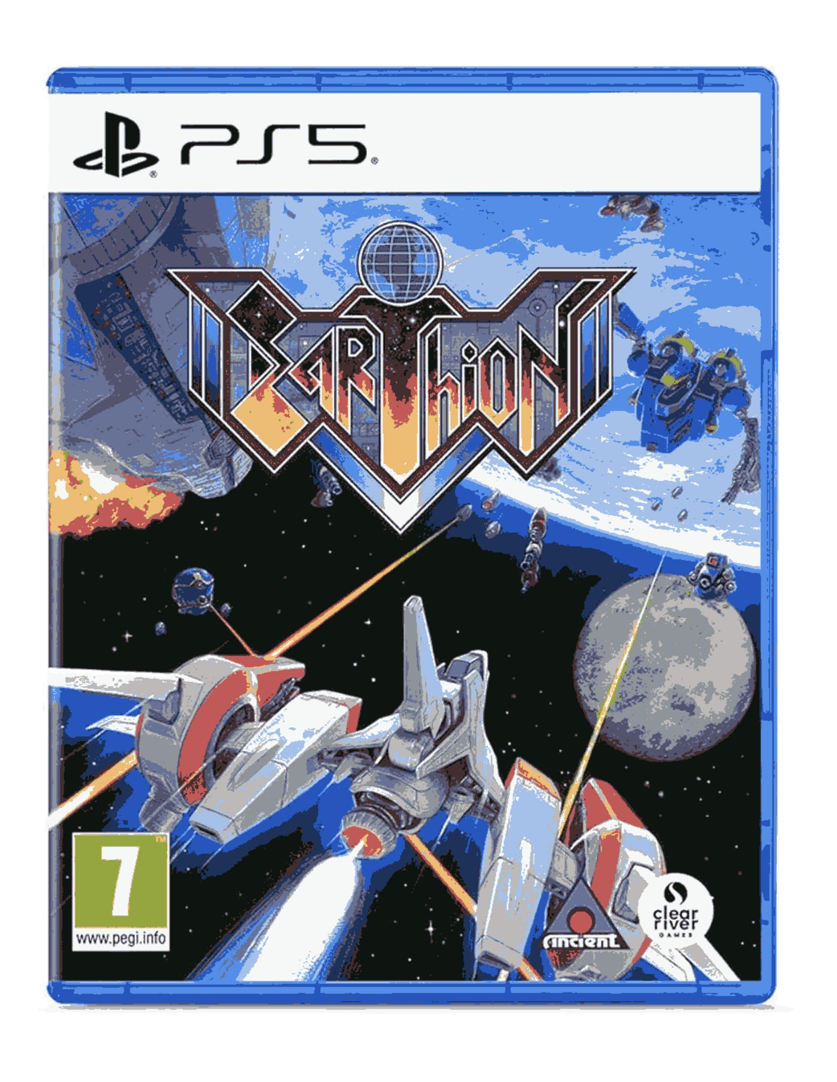 Copertina gioco PS5: Battaglia spaziale con navi e pianeti dettagliati.