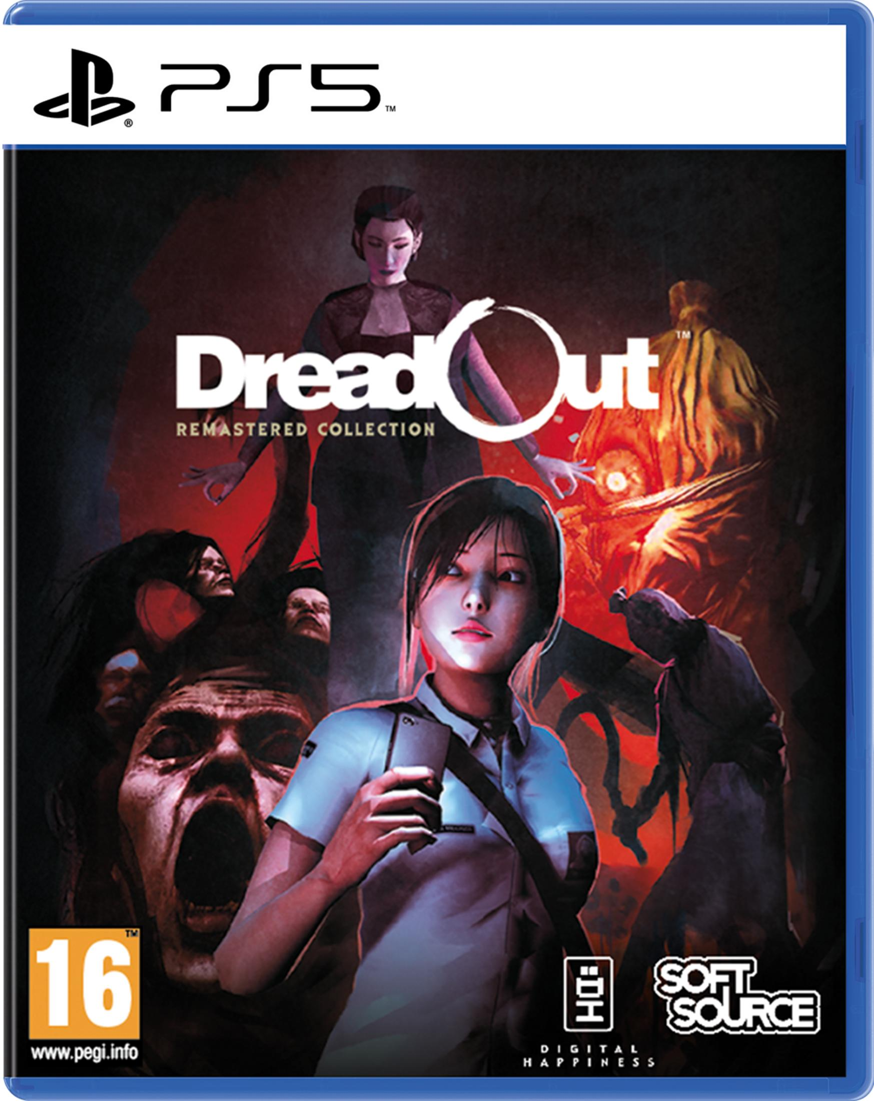 Copertina gioco PS5: DreadOut Remastered Collection con figure spettrali.