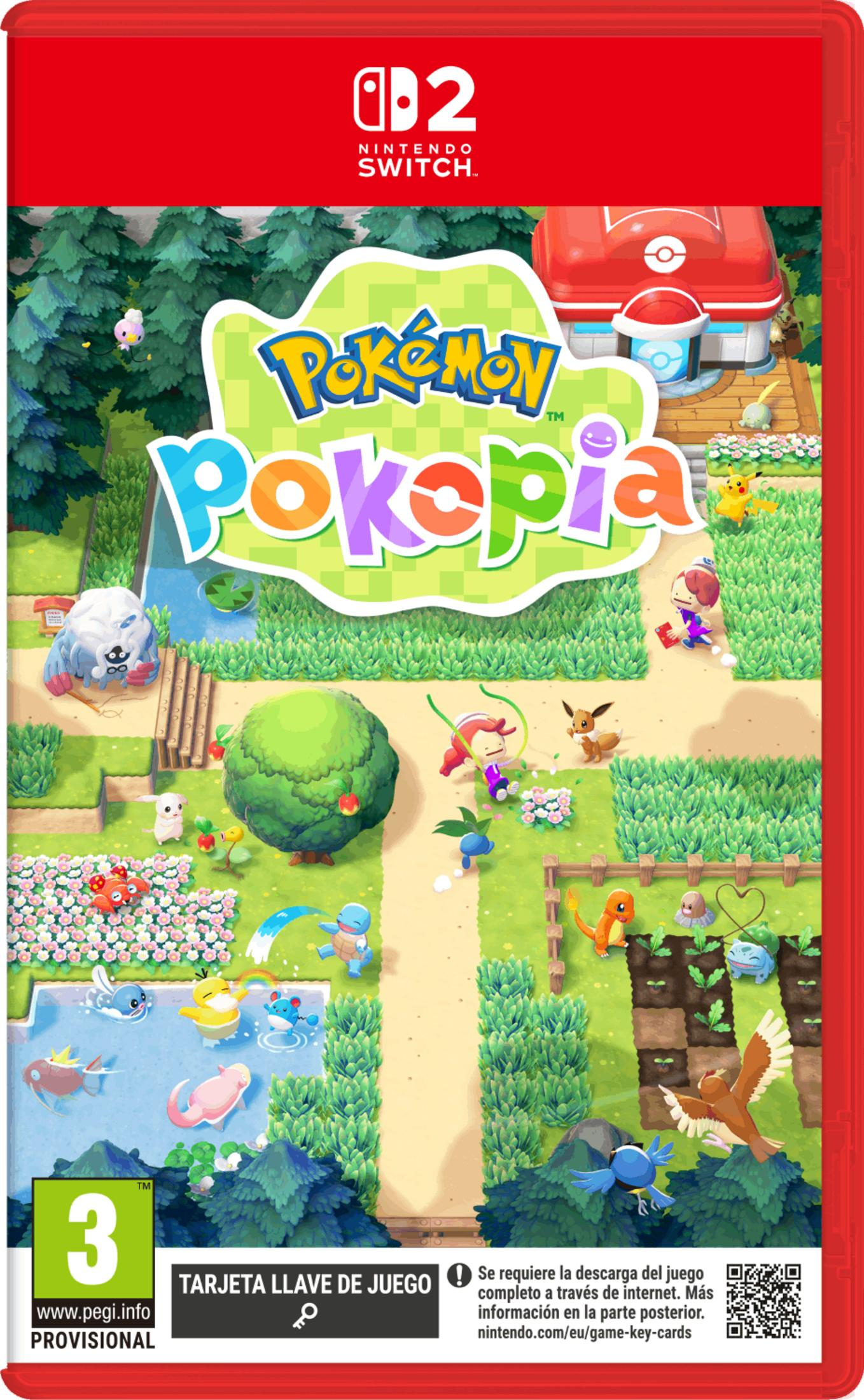 Copertina di Pokémon Pokopia con Pikachu, Eevee, Charmander e altro.
