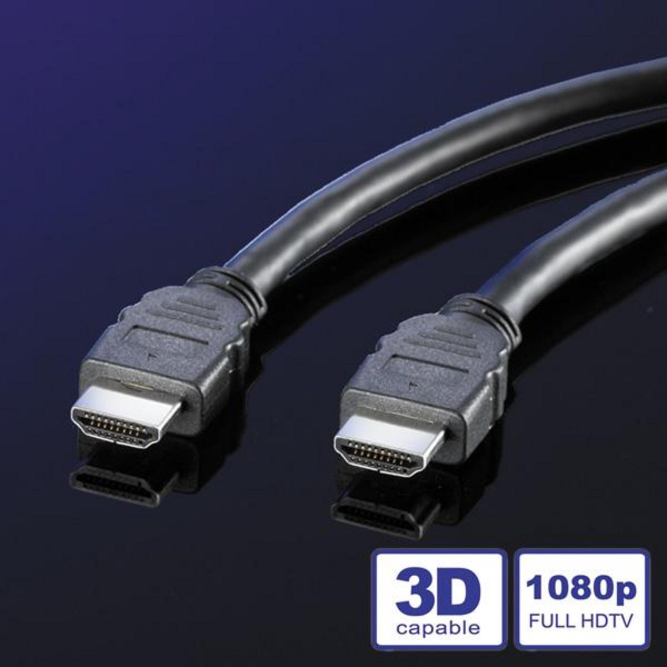 Two HDMI cables with connectors, 3D and 1080p.