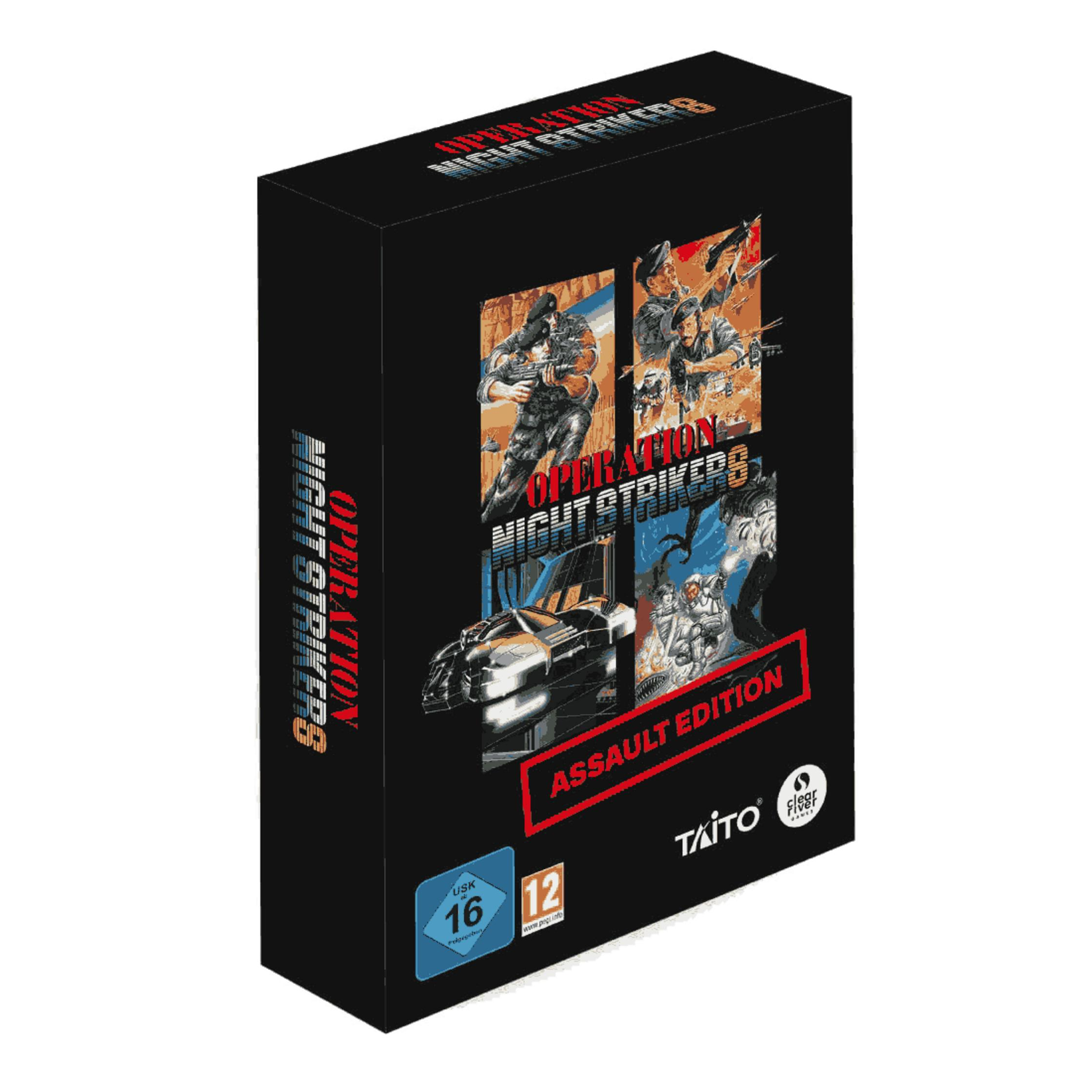 Scatola di gioco nera per Operation Night Strikers, Assault Edition.