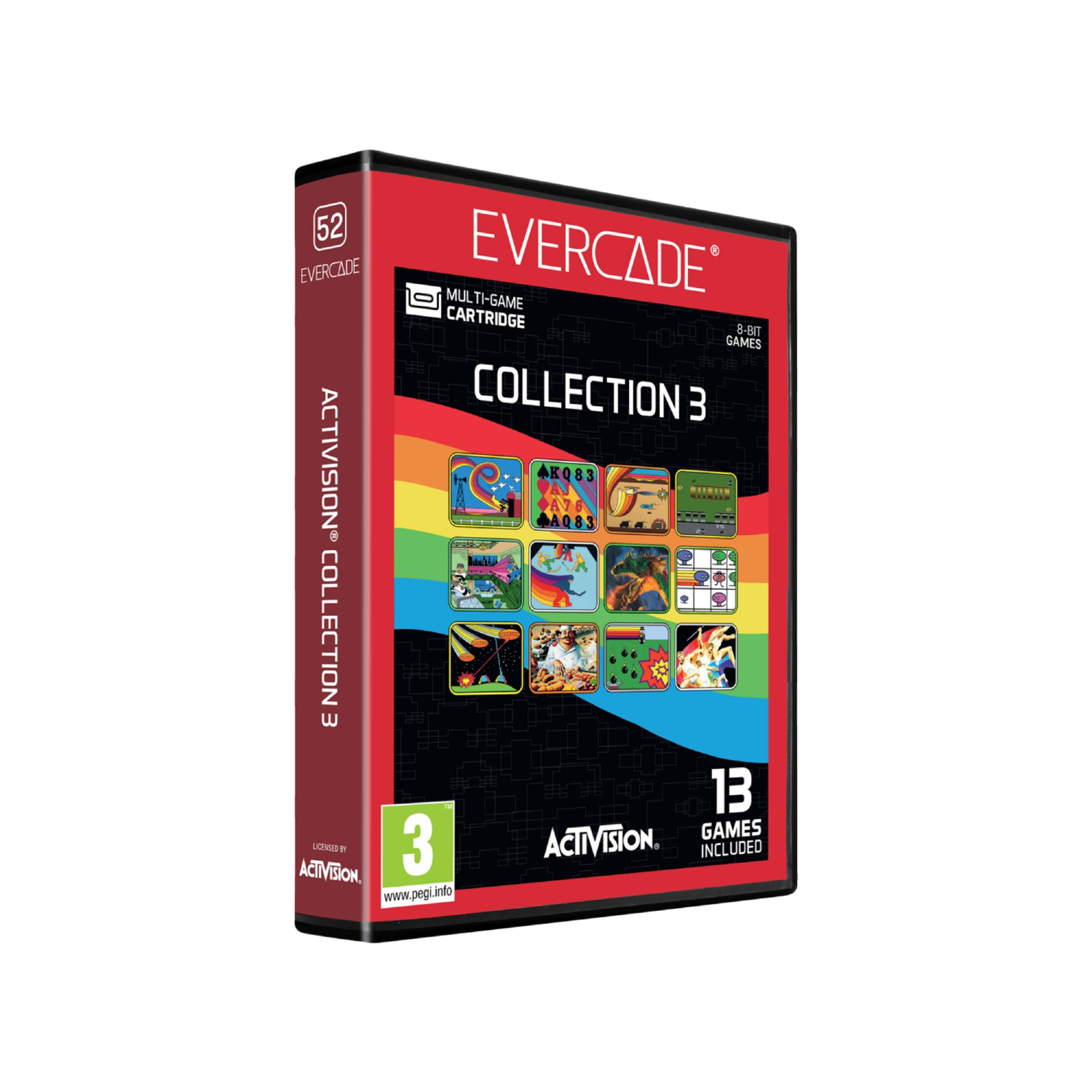 Custodia gioco Evercade Collection 3 con 13 giochi, collezione giochi 8 bit.