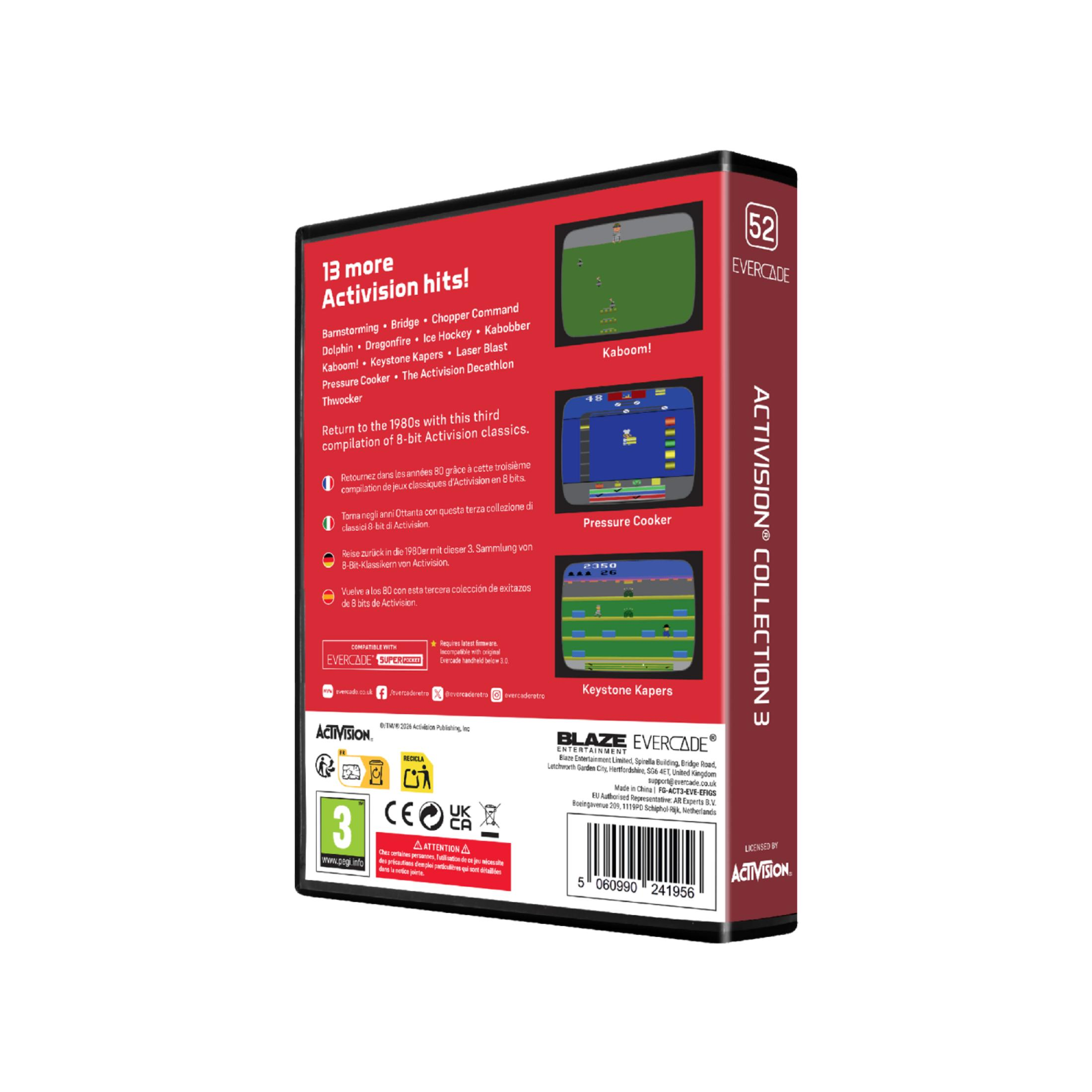 Confezione del gioco Activision Collection 3 con screenshot e logo.