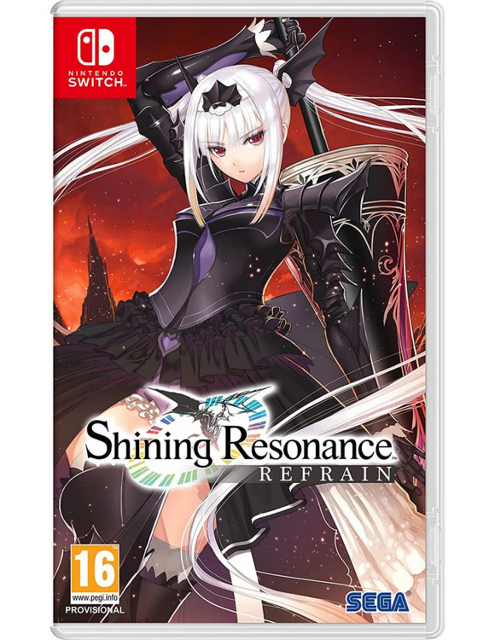 Personaggio anime con capelli bianchi e sfondo rosso, confezione gioco.