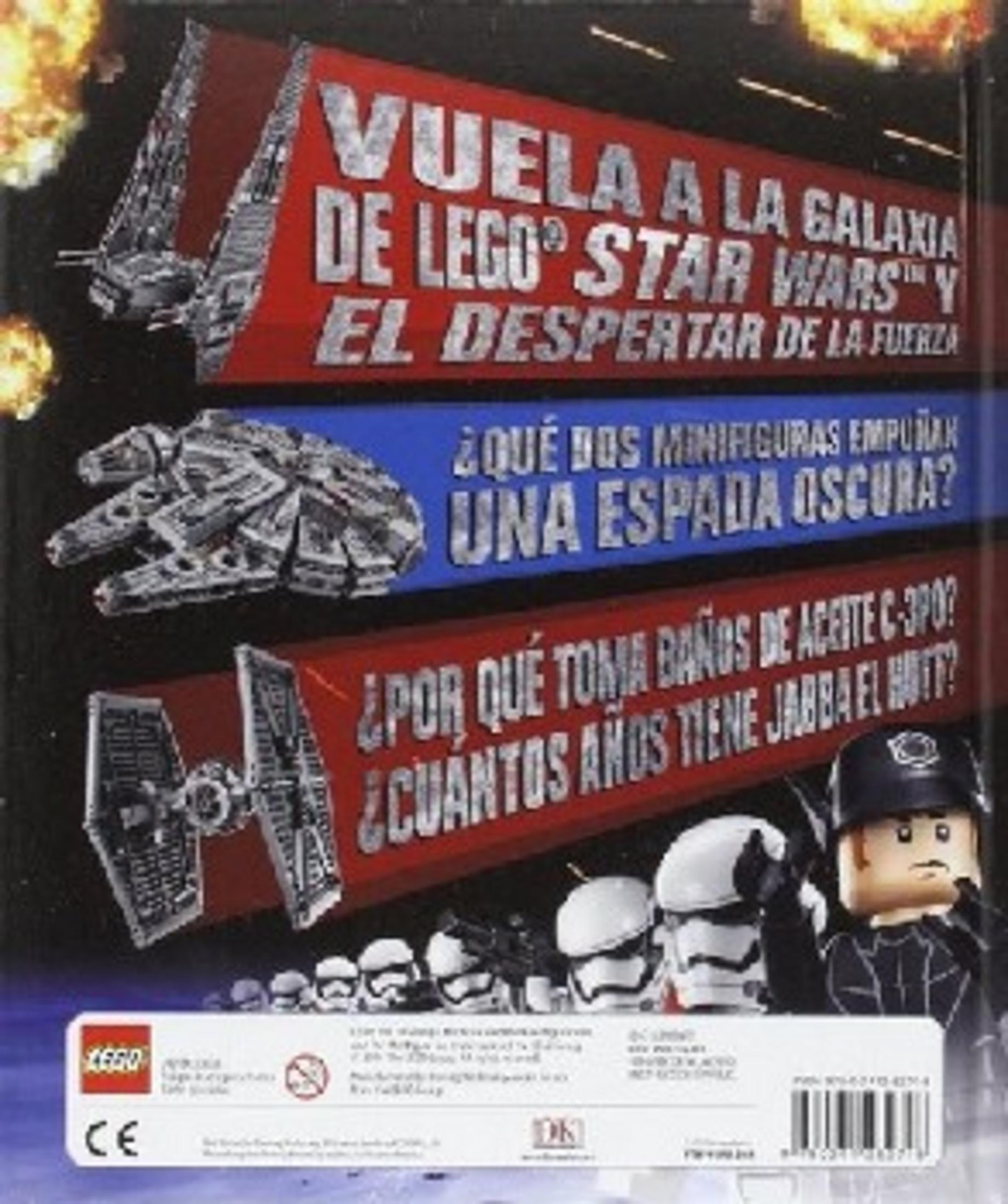 Libro Lego Star Wars: naves, preguntas y figuras.