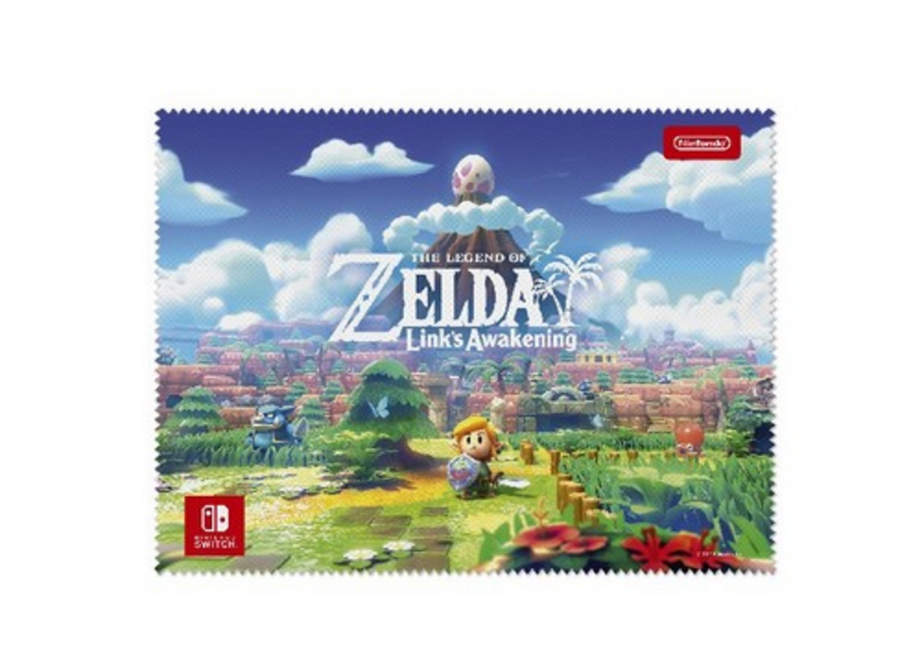The Legend of Zelda: Link's Awakening. Link si trova in un campo verdeggiante con un castello sullo sfondo.