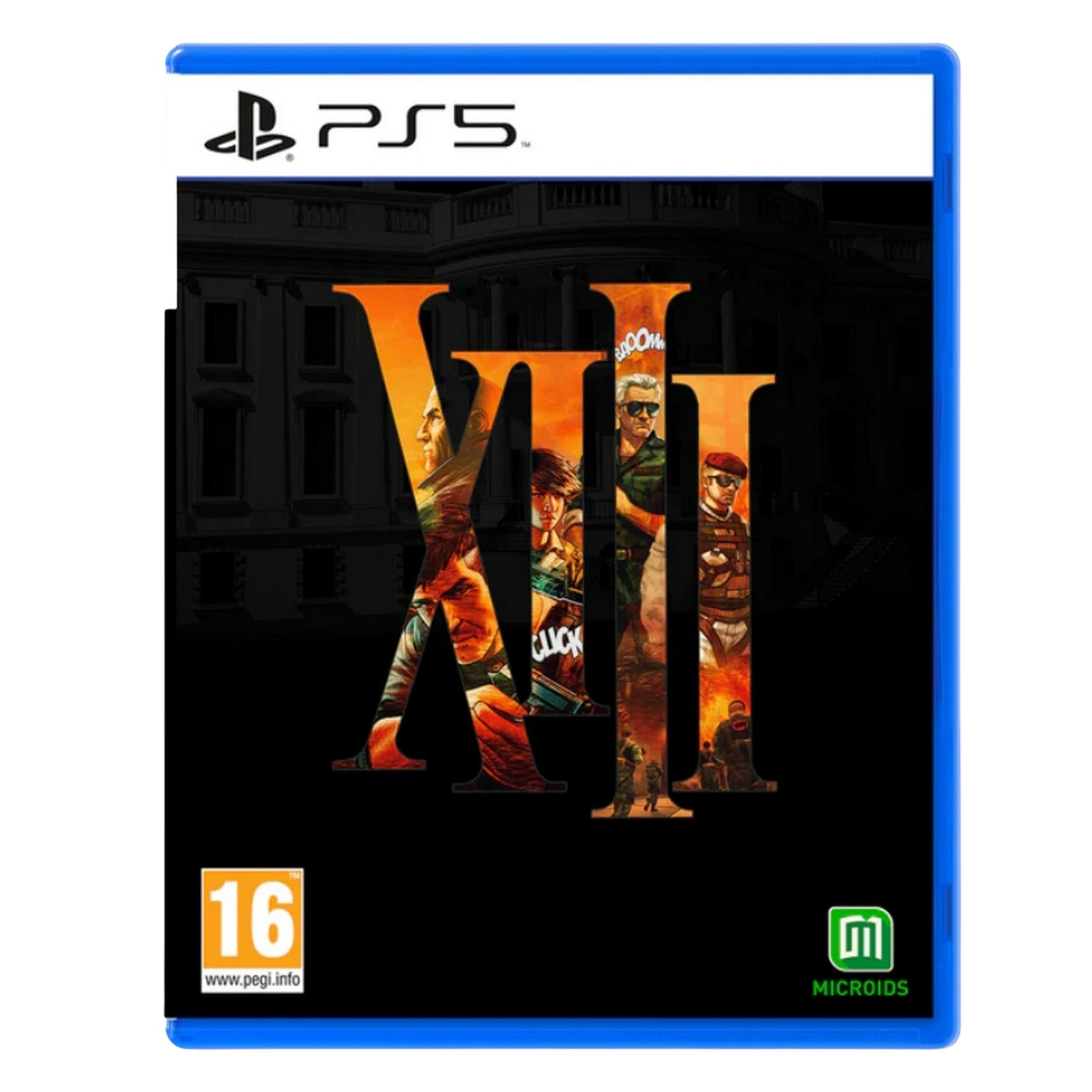 Copertina gioco PS5 per XIII con personaggi e logo PEGI 16.