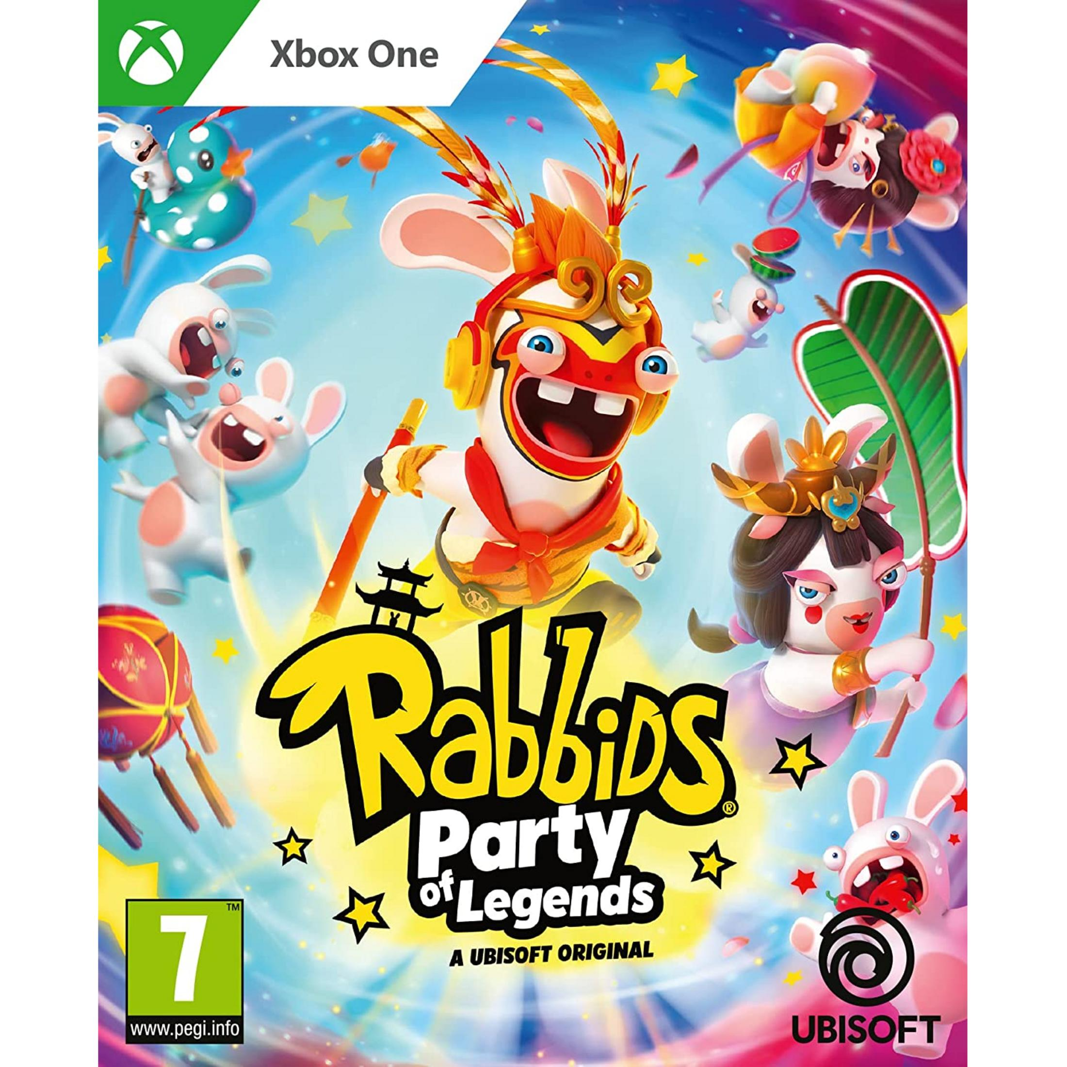 Portada del juego Rabbids Party of Legends para Xbox One con varios Rabbids.