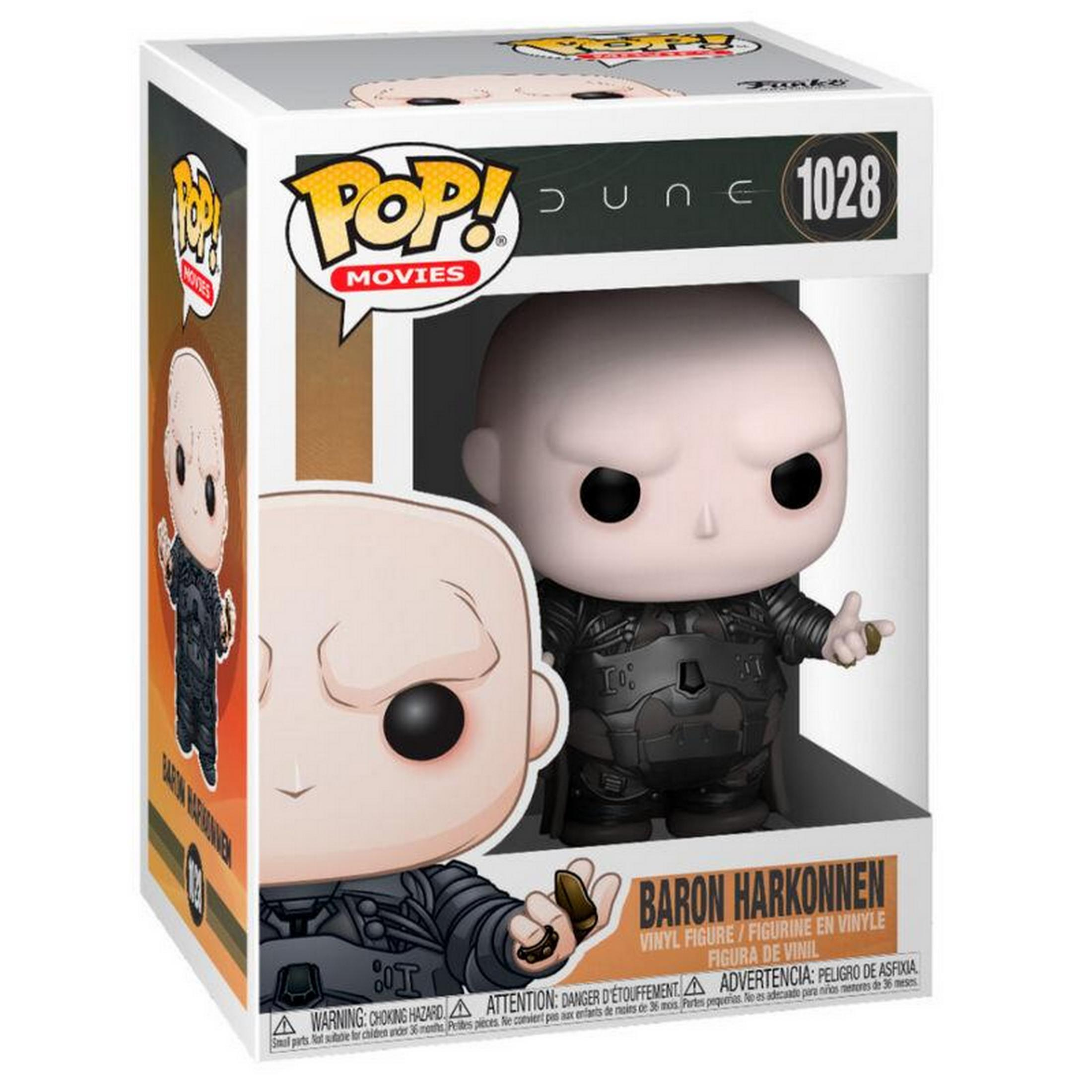 Figura de vinilo Pop! de Baron Harkonnen de Dune, en su caja.