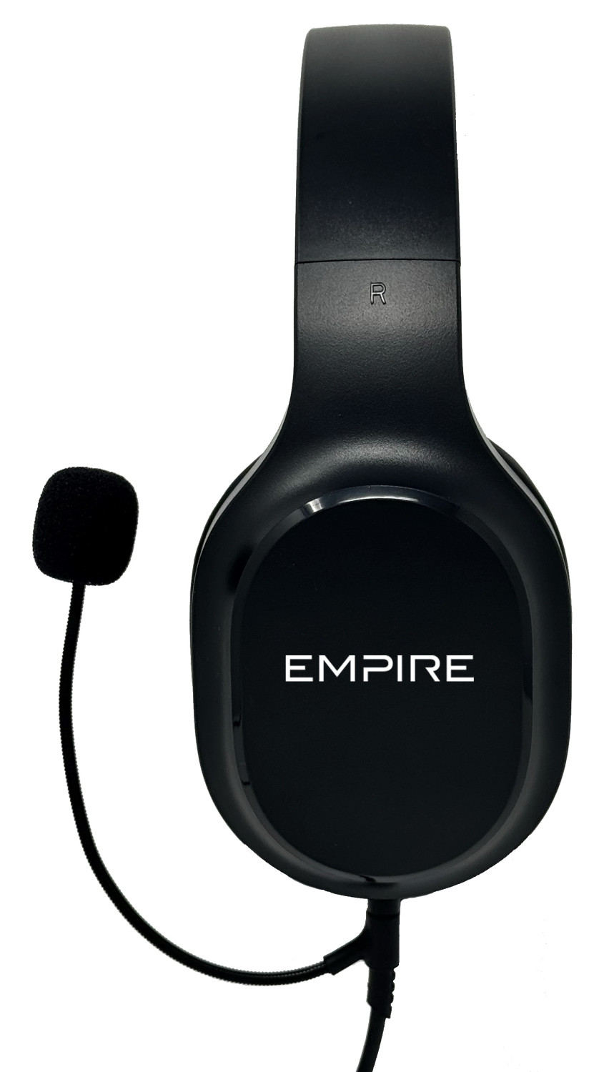 Cuffie nere con microfono e logo 'EMPIRE'.