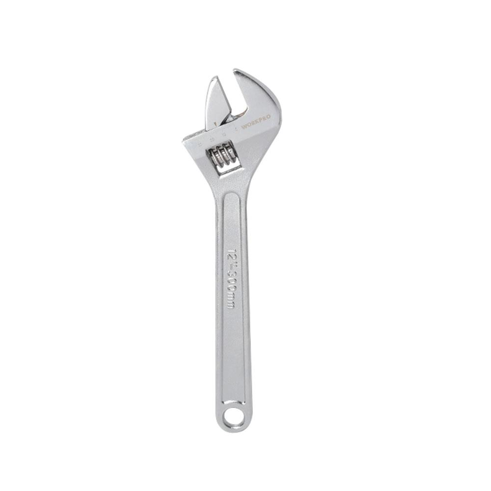 WORKPRO markalı, 12 inç / 300 mm ölçülü metal ayarlı anahtar.