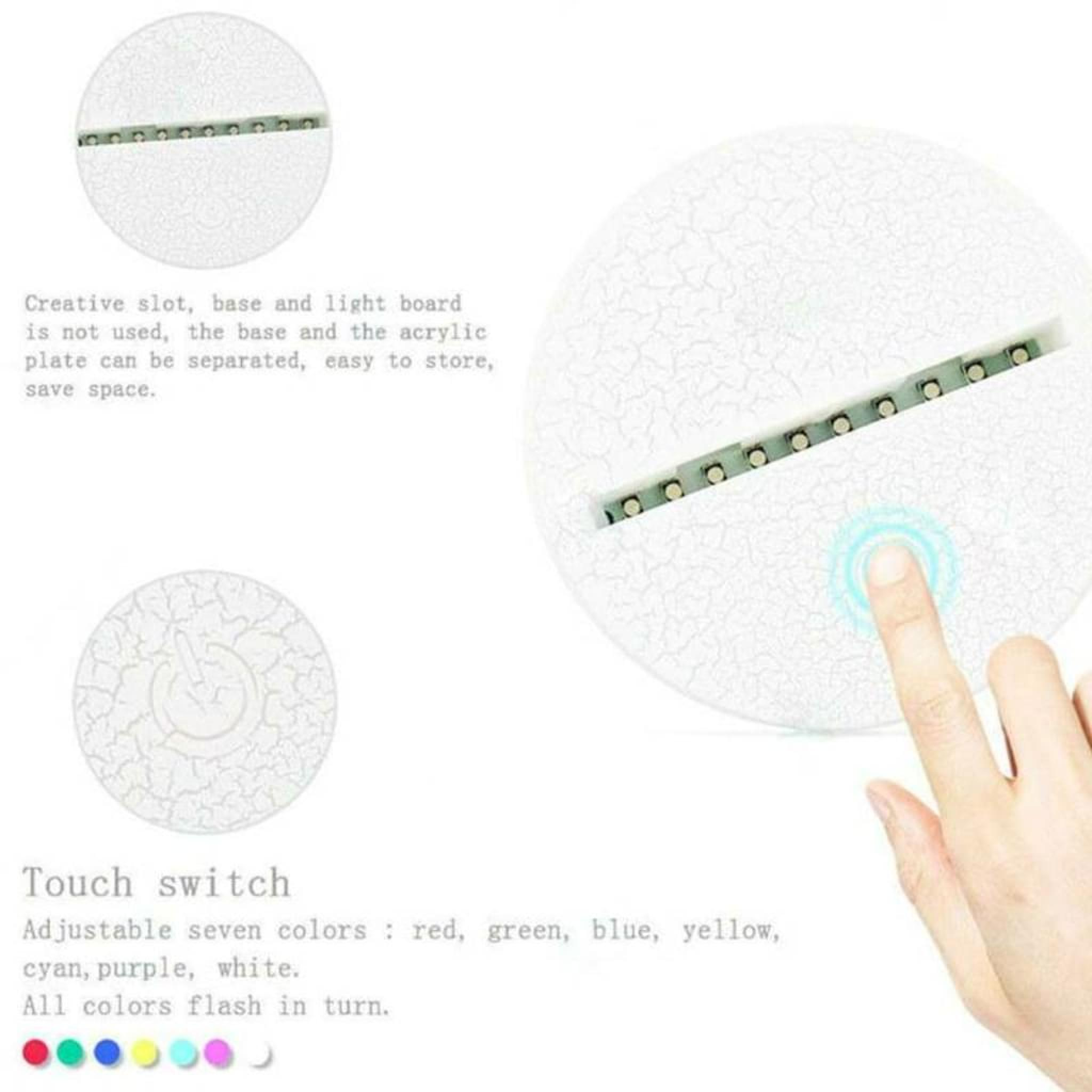 Ein Finger berührt eine Touch-Oberfläche mit Lichtern in verschiedenen Farben.