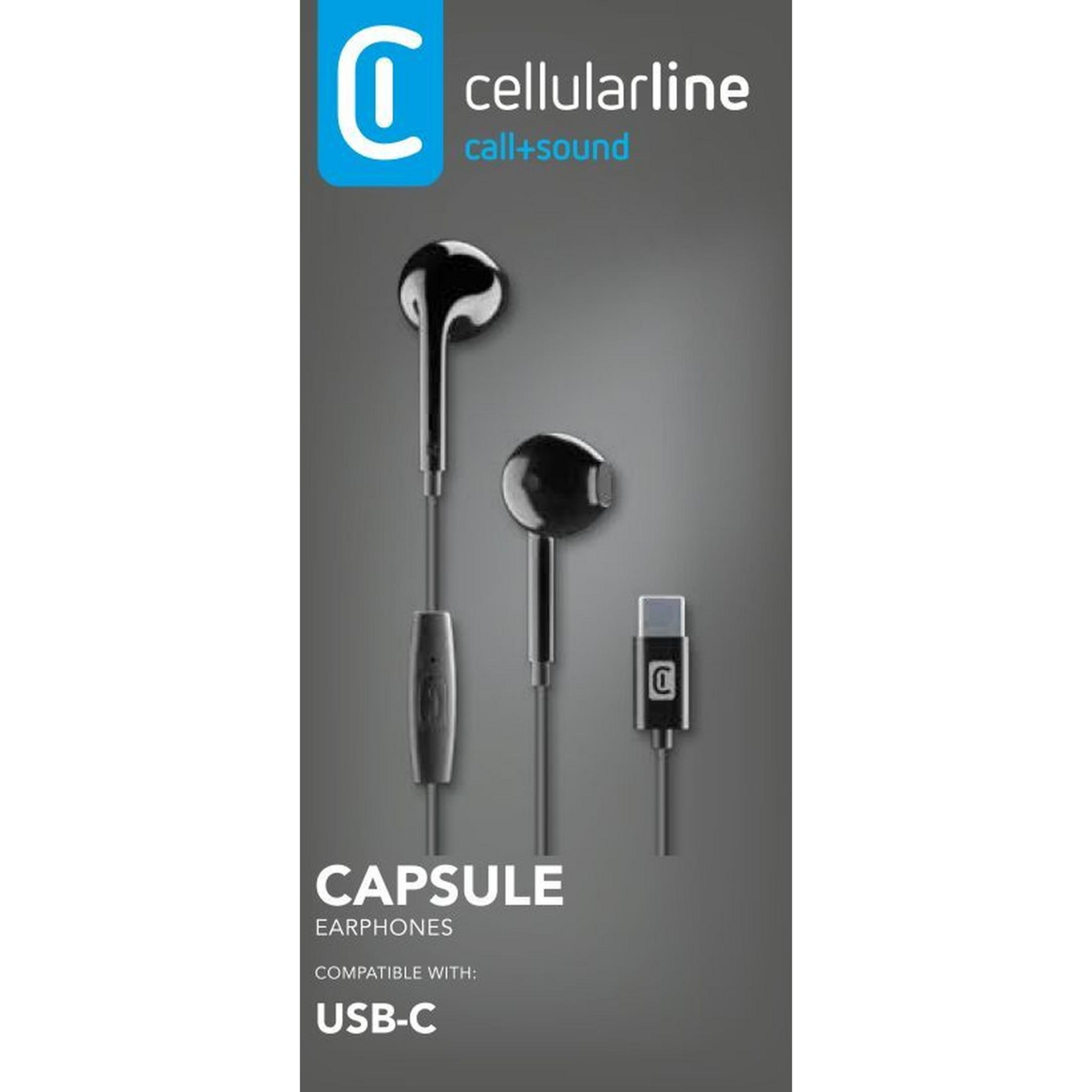 Auriculares Cellularline Capsule con conector USB-C.