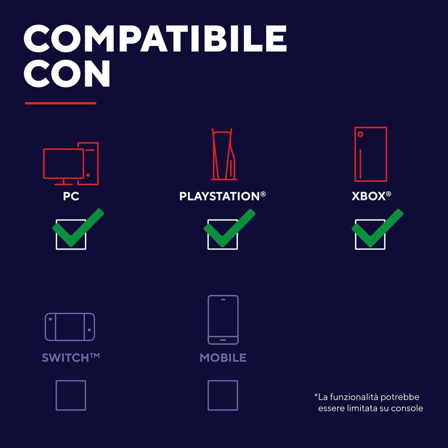 Compatible con PC, PlayStation, Xbox, Switch y móviles.