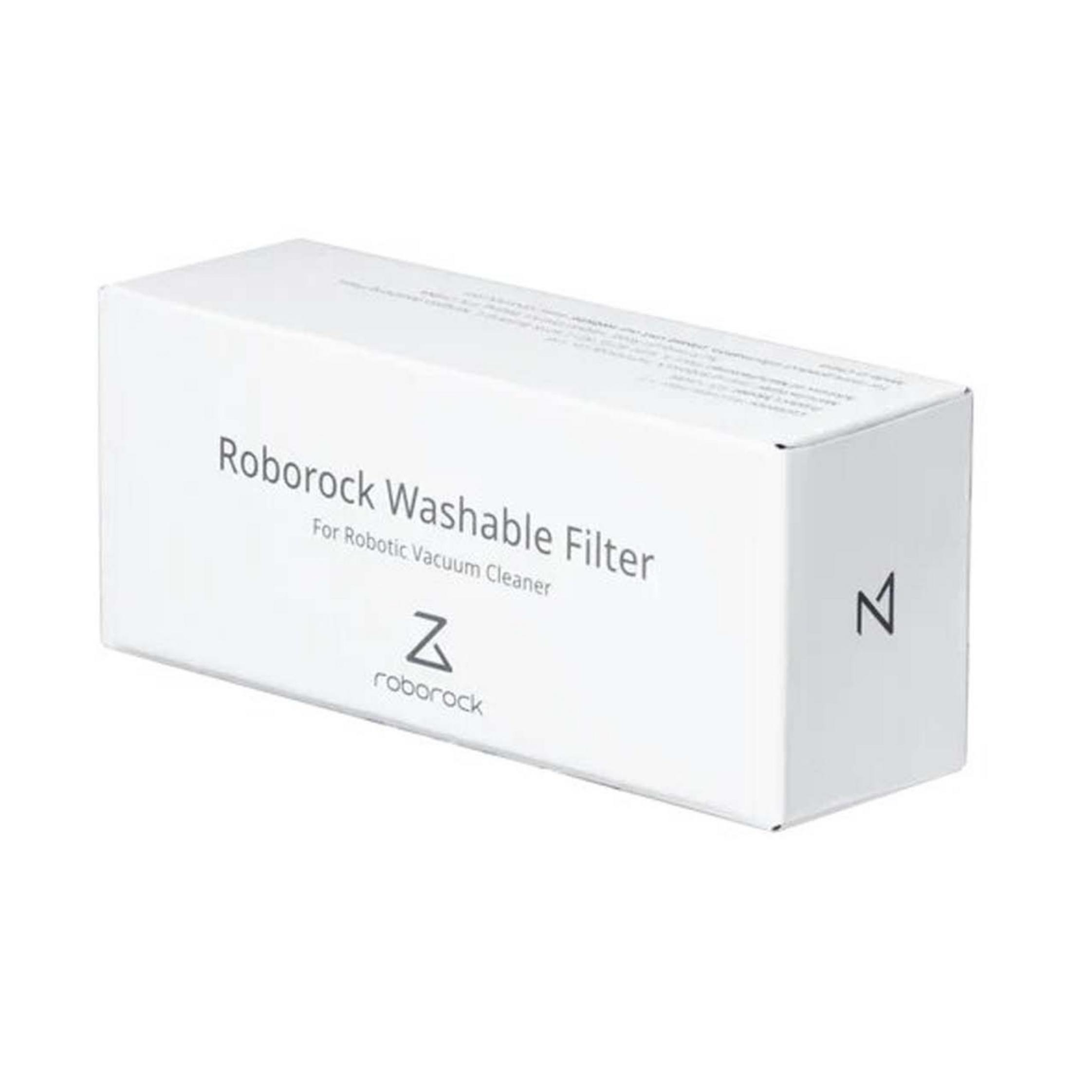 Roborock Yıkanabilir Filtre yazılı beyaz kutu ve logo.