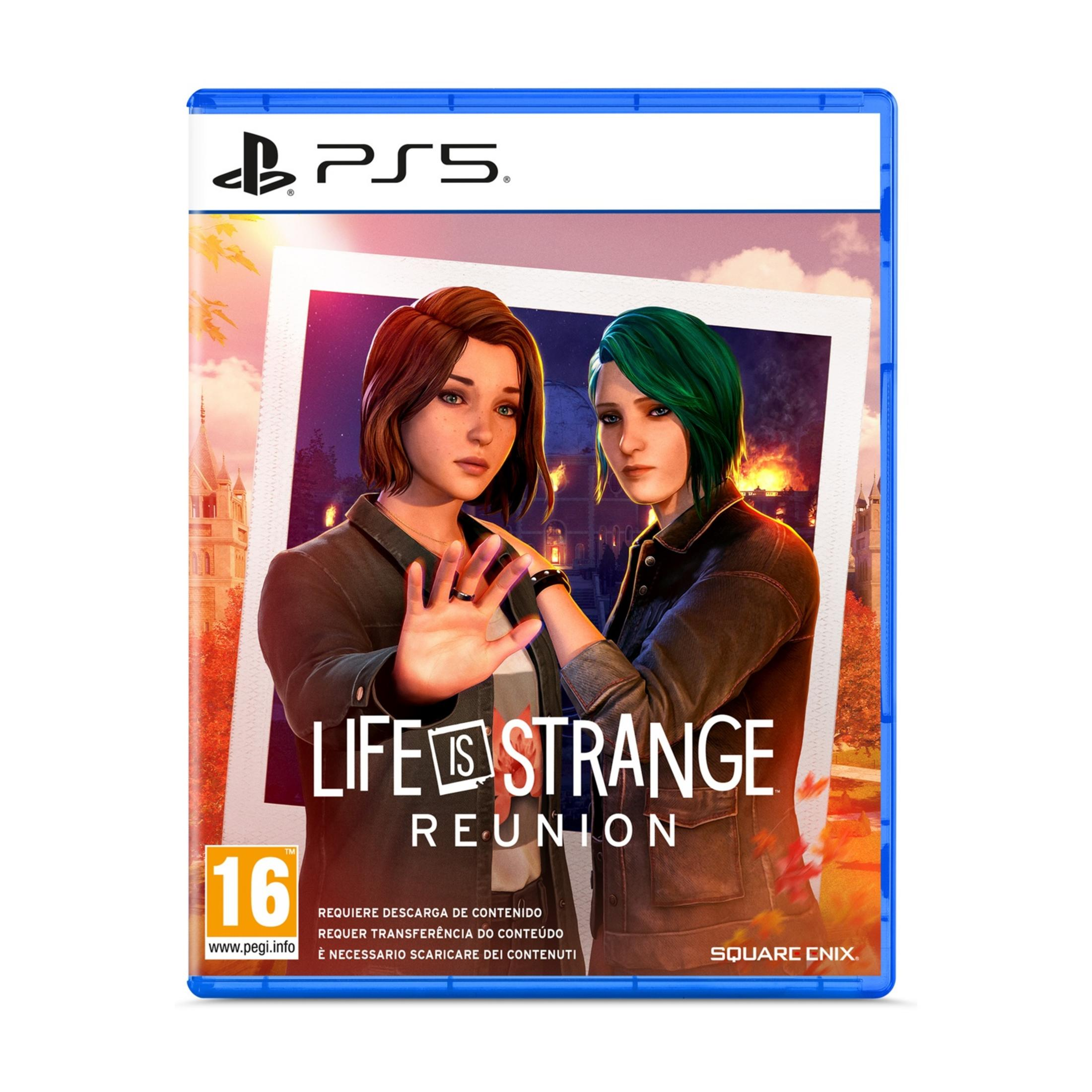 Copertina gioco PS5: Due donne, titolo "Life is Strange: Reunion", classificazione 16.