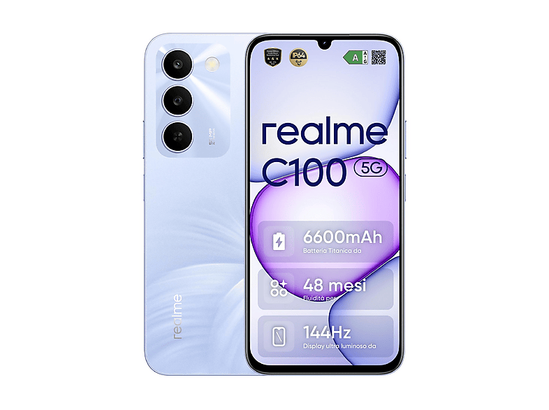 REALME C100, Morado, Móvil Android, 256 GB, 4 GB RAM, 6,80 
