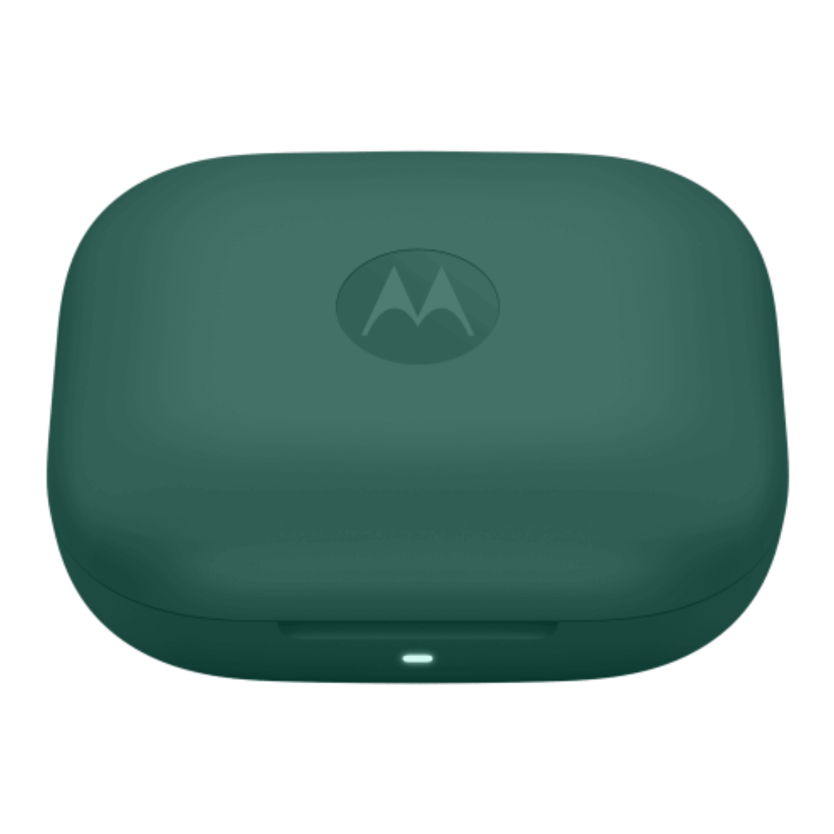 Zielona ładowarka Motorola z logo i wskaźnikiem.