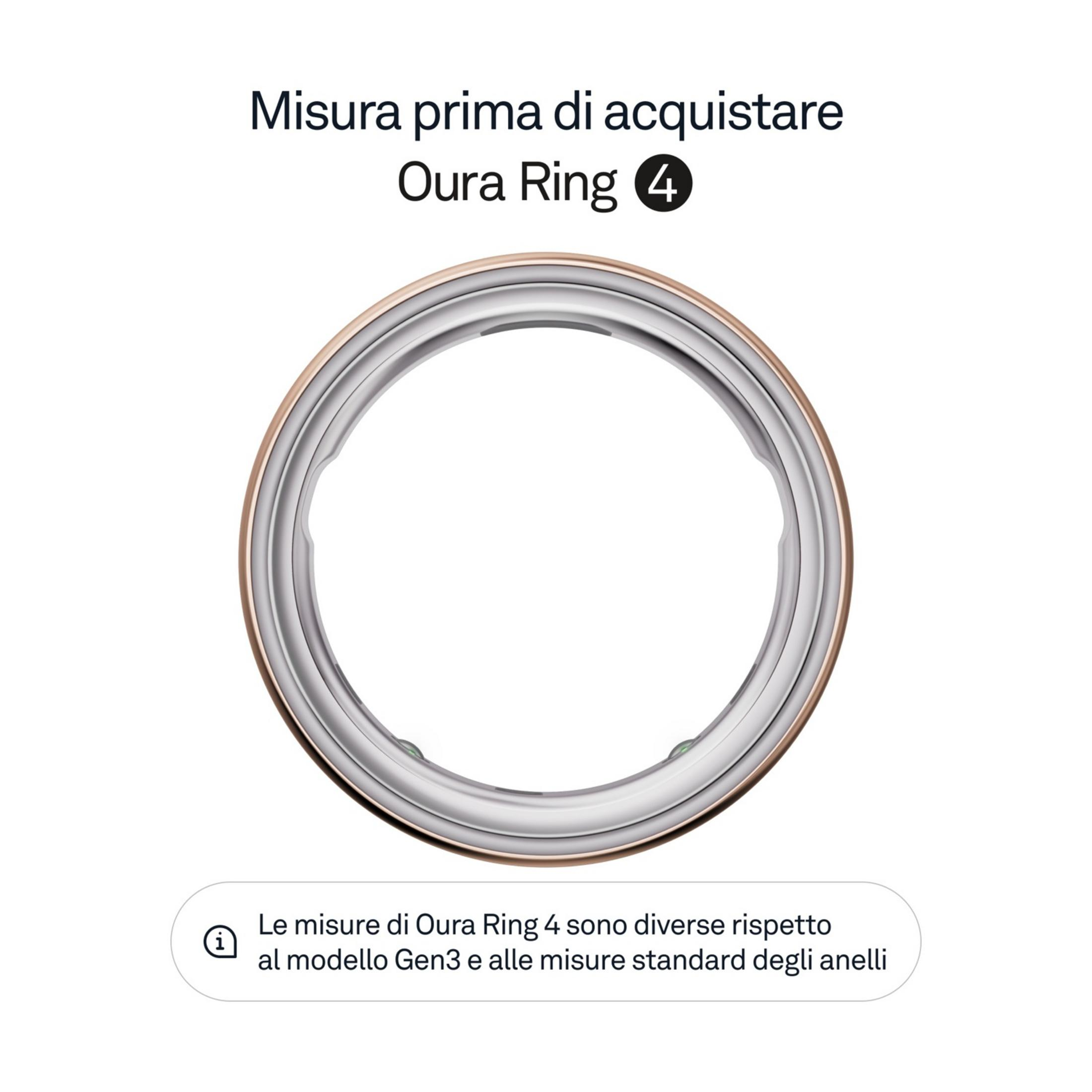 Oura Ring 4: Messung vor dem Kauf. Ring mit Rosegold-Rand.