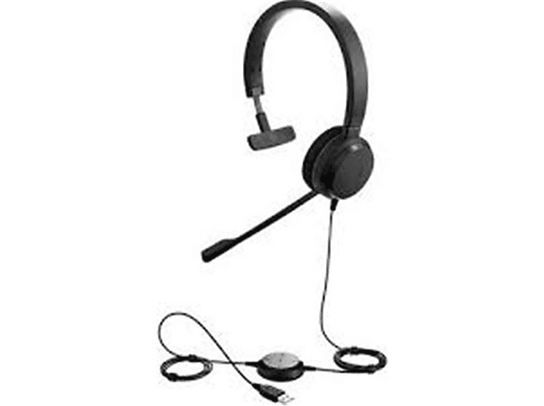JABRA Evolve 20 Mono USB Nc Kulaklık Mikrofon Tek Taraflı Kablolu Çağrı Merkezi kulaklığı Siyah