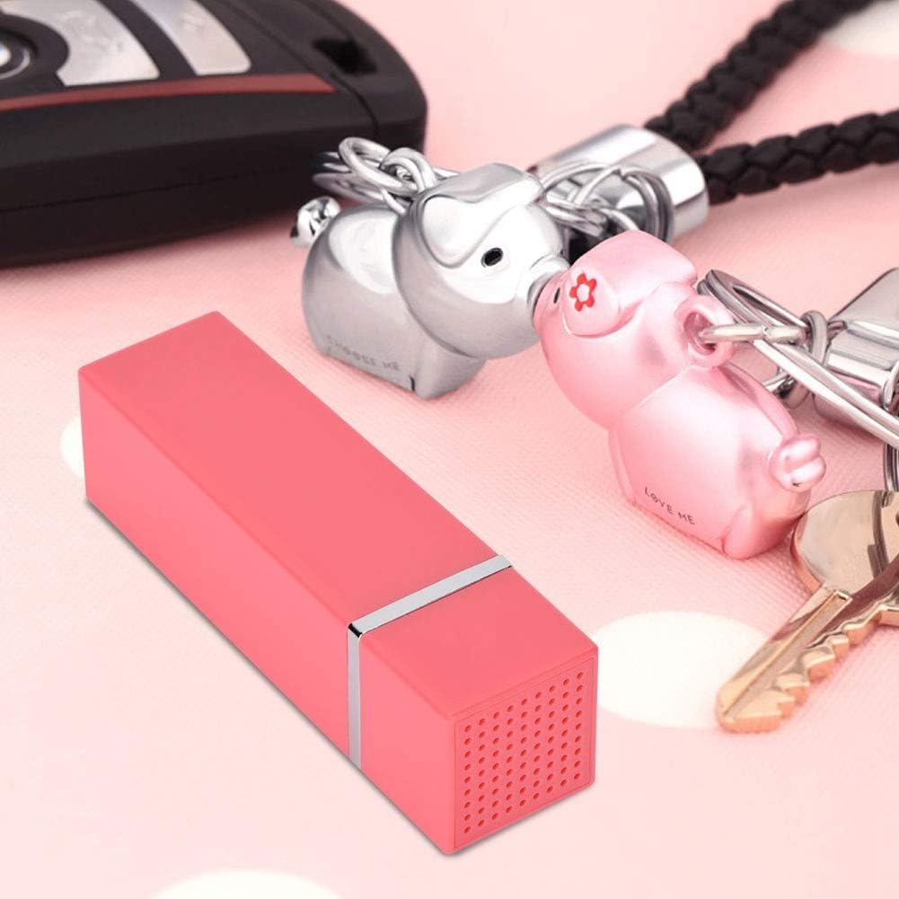 Ein rosa Lippenstifthalter und Schlüsselanhänger in Form von Schweinen mit Autoschlüsseln.