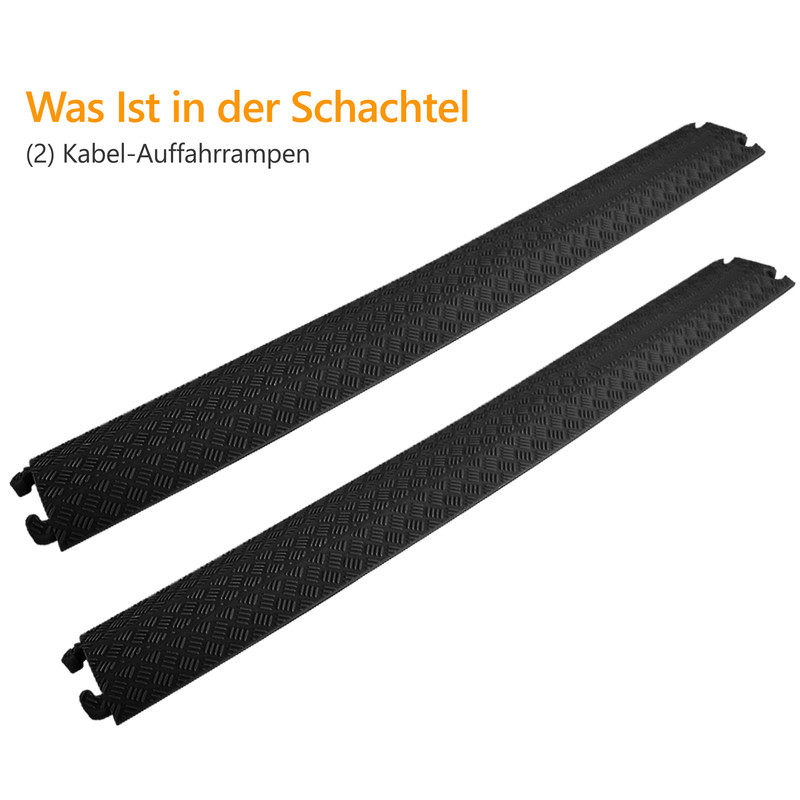 Zwei schwarze Kabelbrücken mit Rautenmuster liegen nebeneinander.