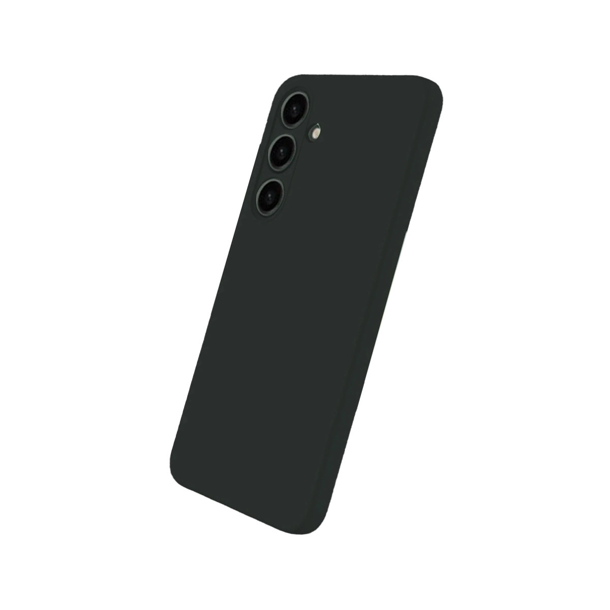 Beyaz arka plan üzerinde üç kamera ve flaşlı koyu gri akıllı telefon.