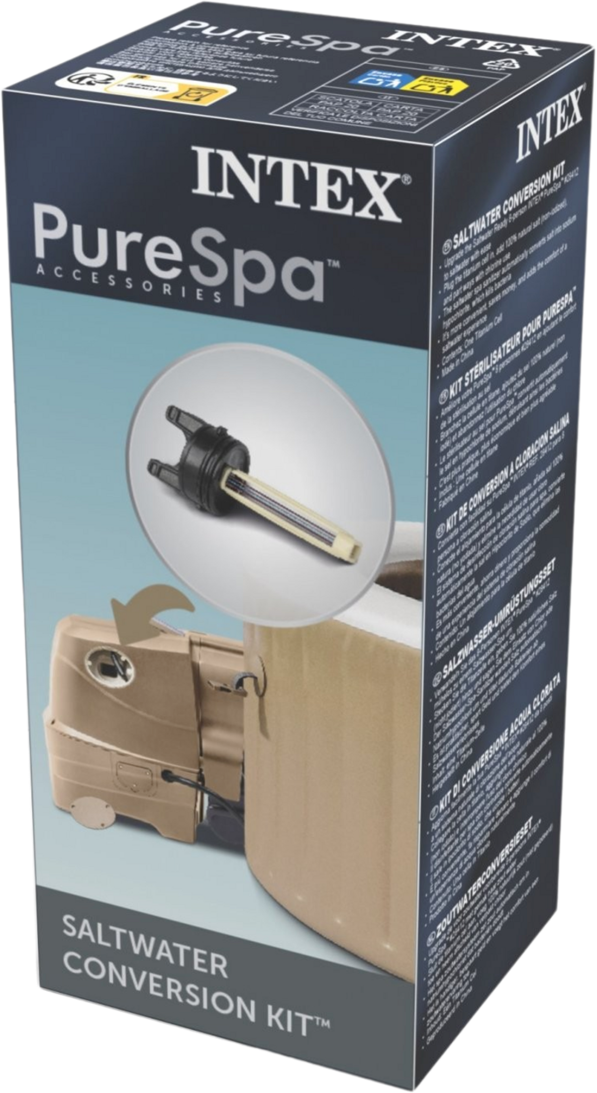 Zestaw do konwersji INTEX PureSpa na wodę słoną z tytanową komórką.