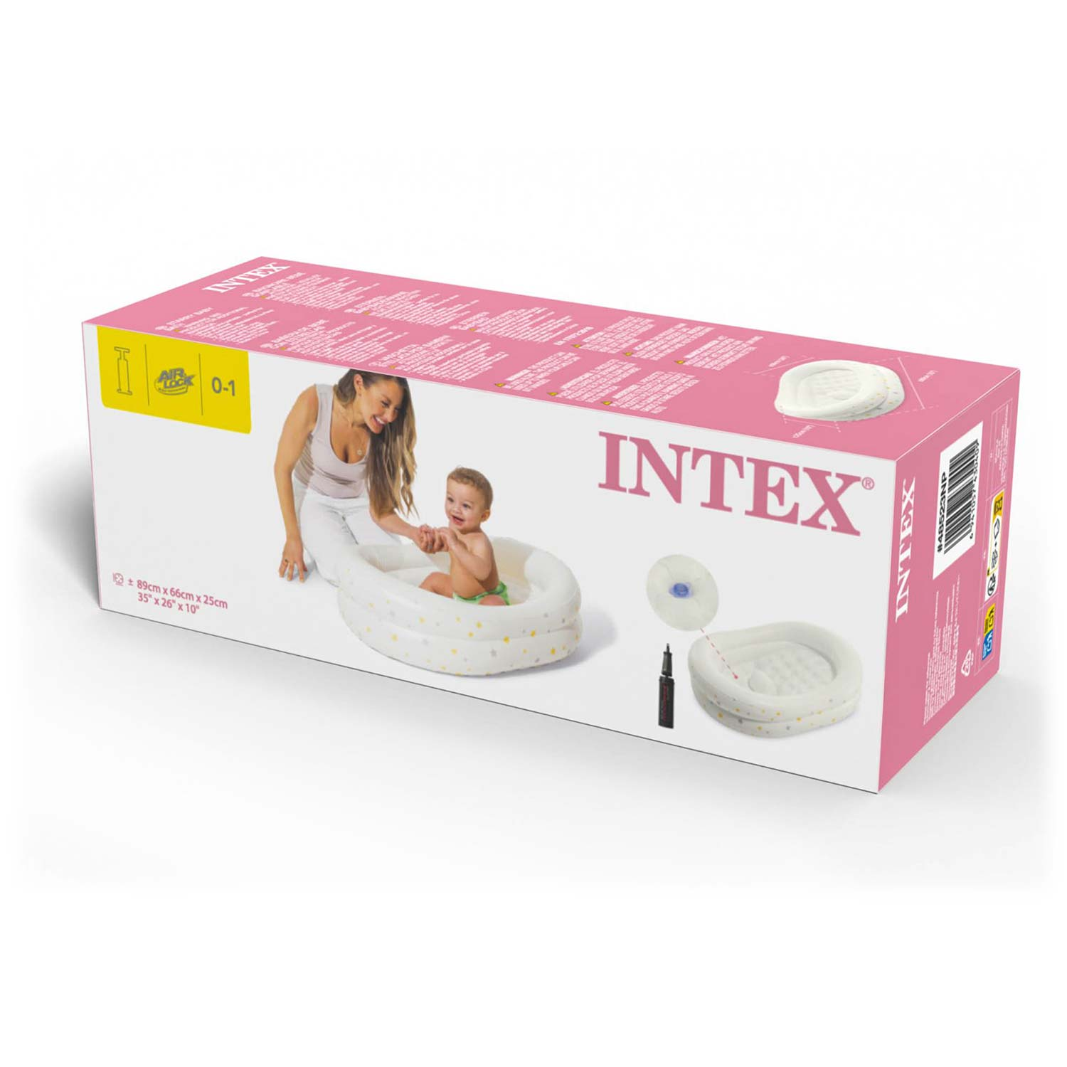 Opakowanie baseniku Intex z matką i dzieckiem.