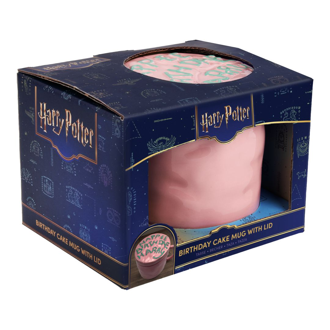 Kubek na tort urodzinowy Harry Potter z pokrywką w pudełku.