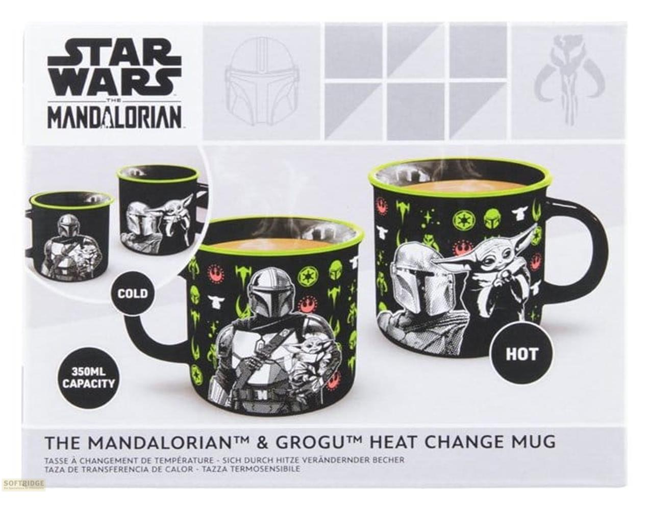Kubek Star Wars The Mandalorian z Grogu, zmienia kolor pod wpływem ciepła.