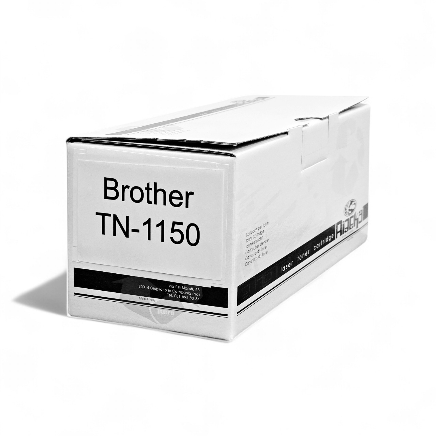 Cartuccia toner laser Brother TN-1150 bianca in scatola, Made in Italy.