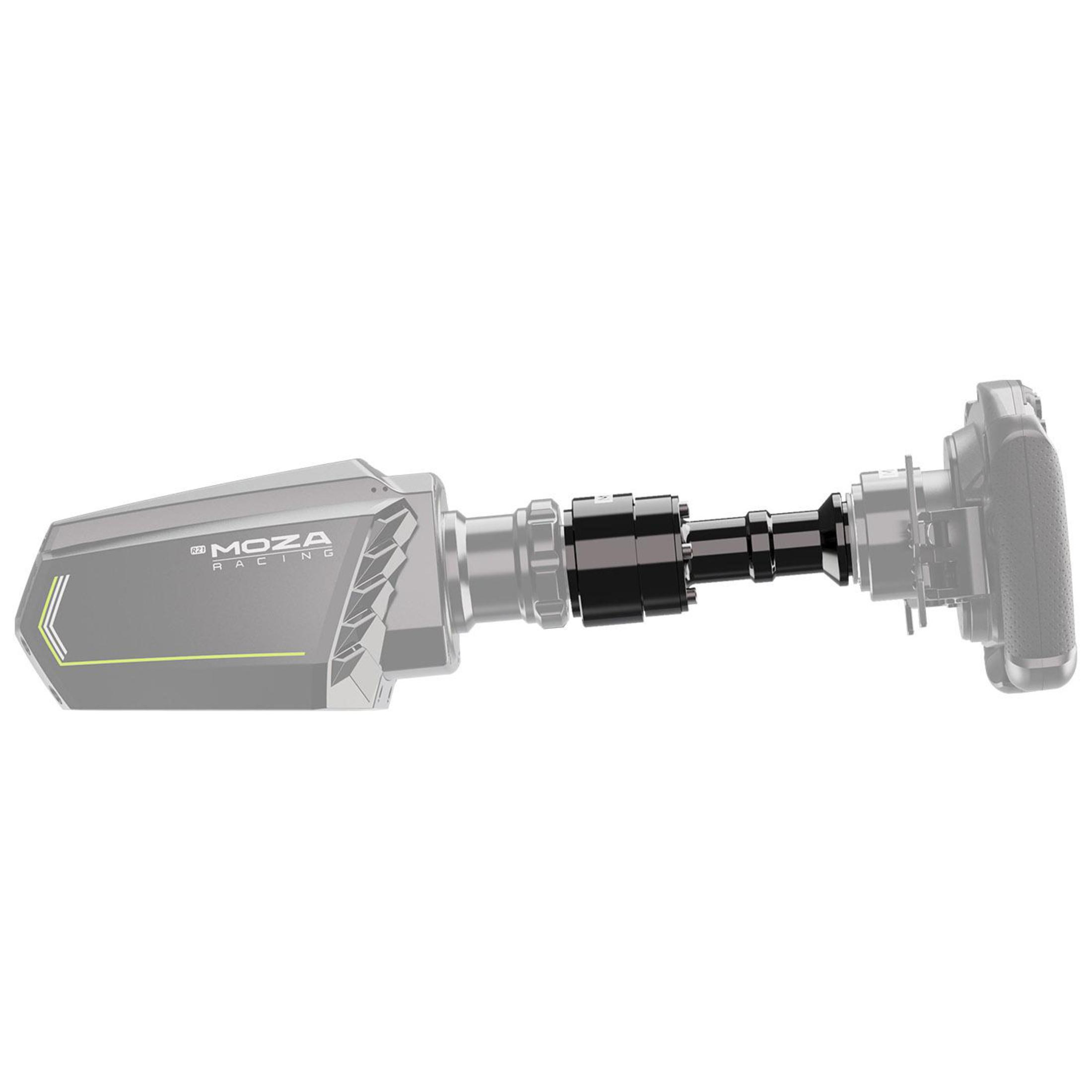 Graues Gimbal mit schwarzen Verlängerungsstangen und Kamera.