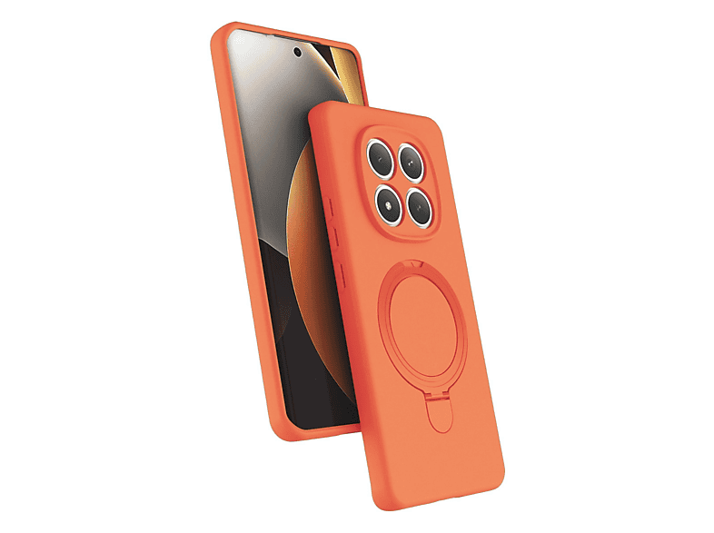 EVIMDEYOKYOK Xiaomi Redmi Note 15 4G Uyumlu Regal Magsafe Standlı Kapak Telefon Kılıfı Turuncu