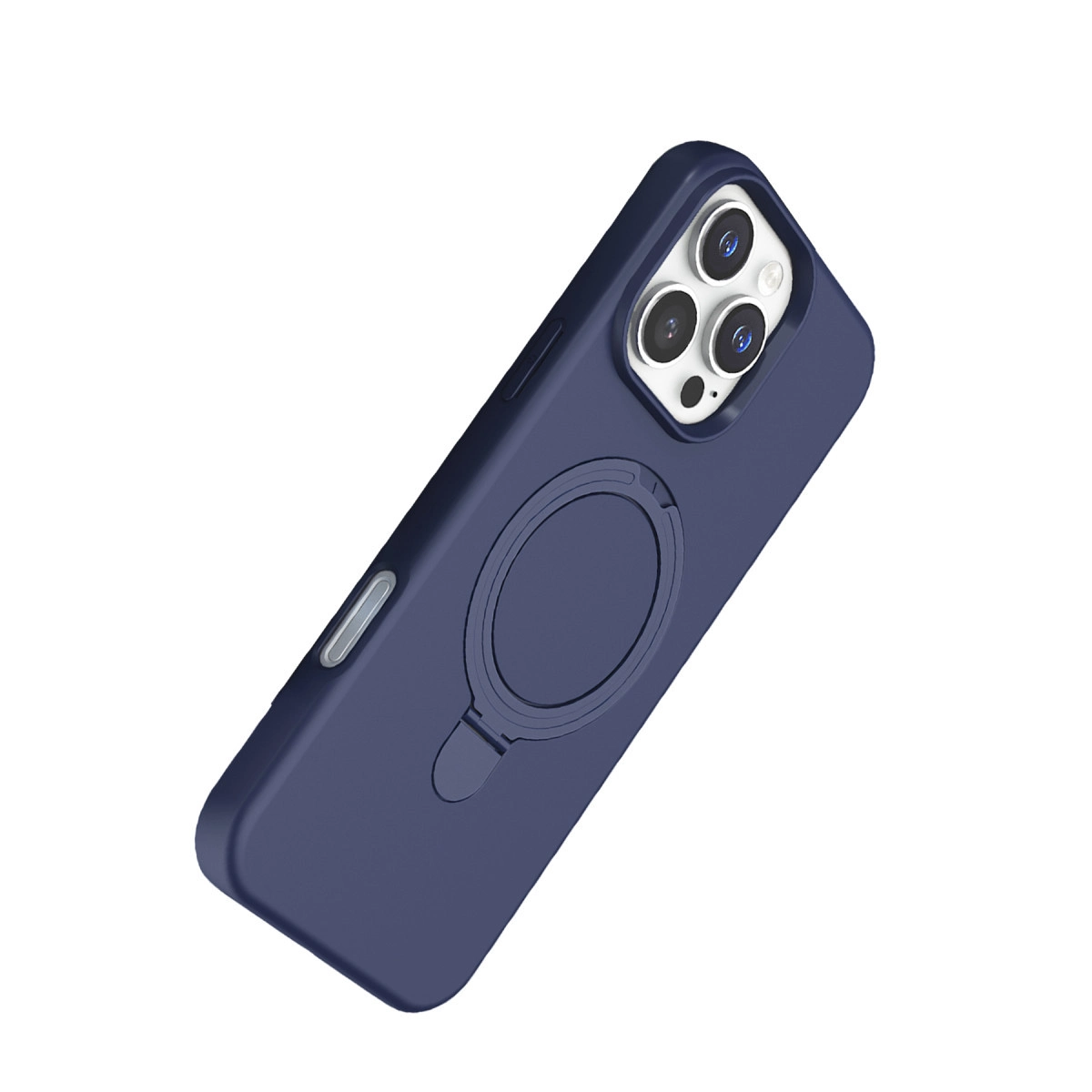 Halka tutuculu koyu mavi telefon kılıfı.
