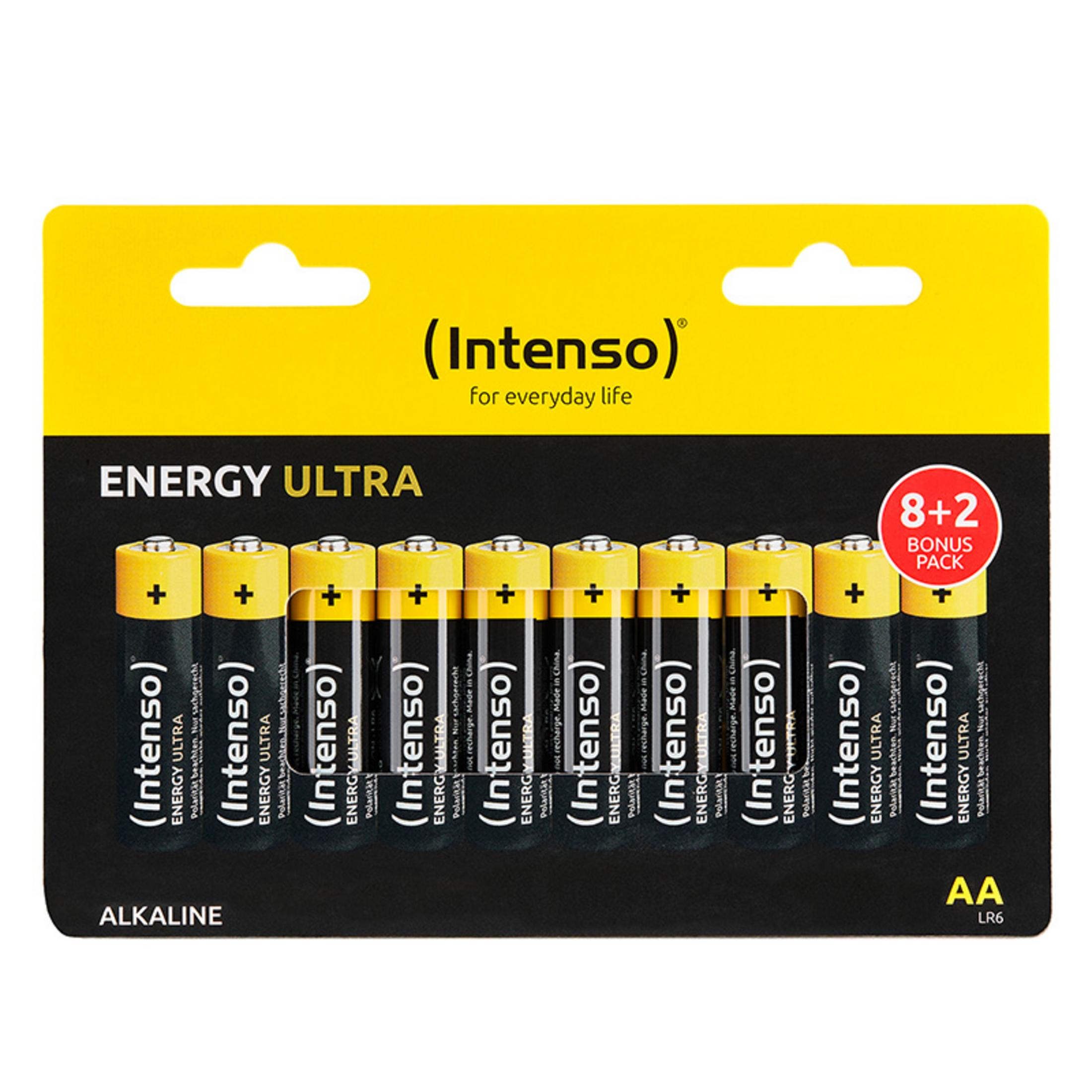10'lu Intenso AA pil paketi, "Energy Ultra", "8+2 Bonus Pack"
