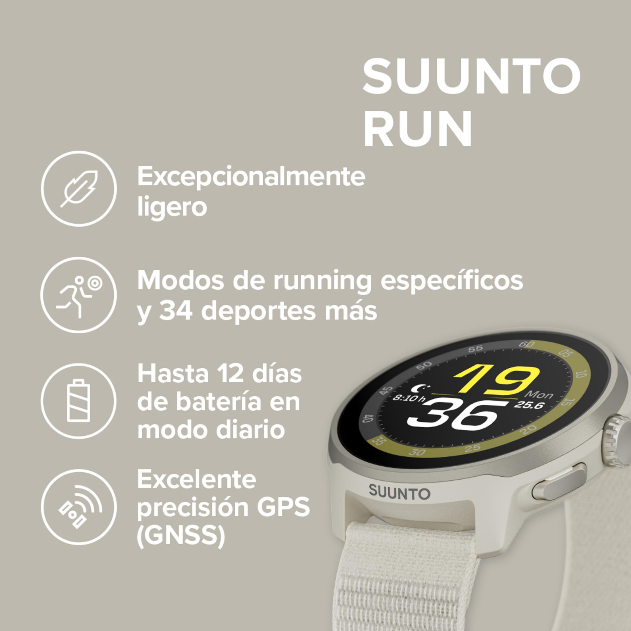 Smartwatch Suunto Run: leggera, 34 modalità sportive, 12 giorni batteria, GPS.
