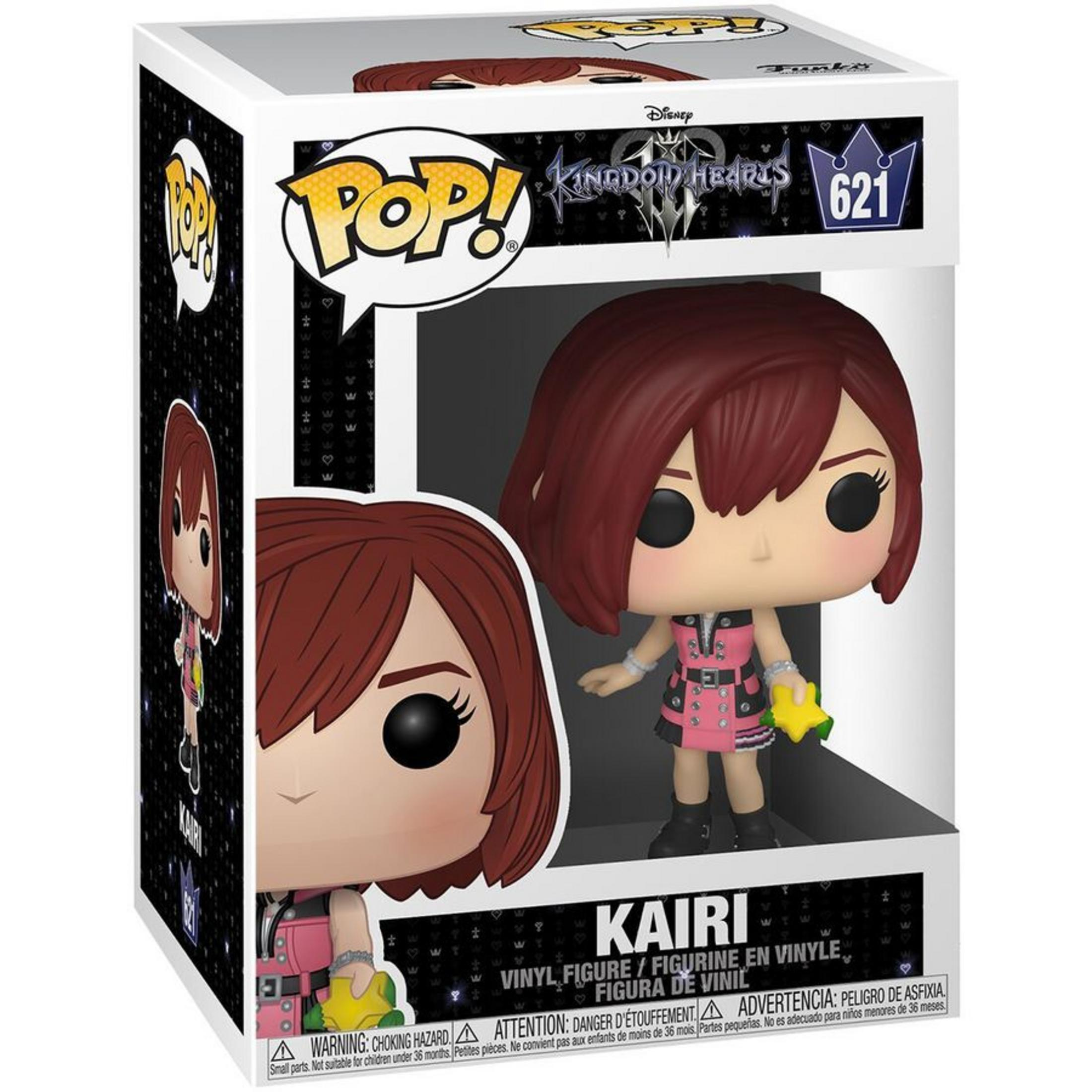 Funko Pop! Vinyl Figur von Kairi aus Kingdom Hearts in pinker Kleidung mit gelbem Stern.