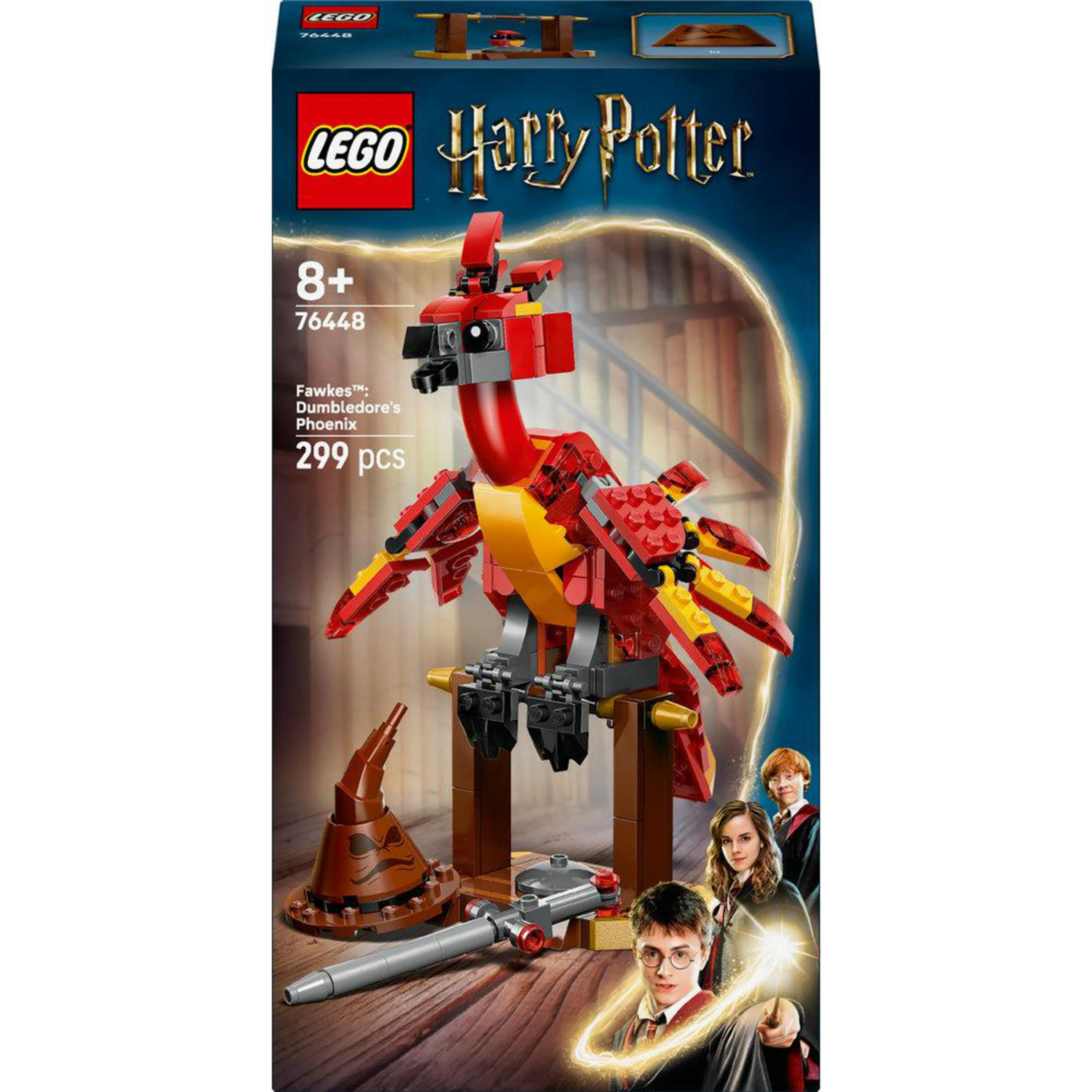 Zestaw LEGO Harry Potter Fawkes Feniks Dumbledore'a z figurkami.